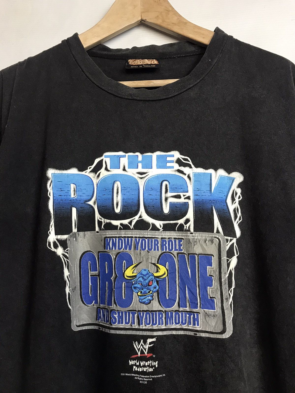 Vintage × WWE Vintage WWE The Rock world Wrestling Federstion T-Shirt Size US L / EU 52-54 / 3 - 3 Thumbnail