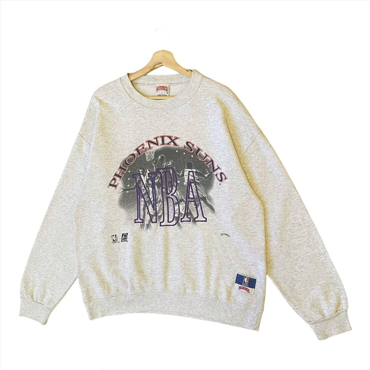 NBA × Vintage Vintage 90s NBA Phoenix Sun Big Logo Sweatshirts Size M Size US M / EU 48-50 / 2 - 3 Thumbnail