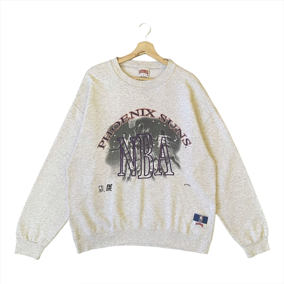 NBA × Vintage Vintage 90s NBA Phoenix Sun Big Logo Sweatshirts Size M Size US M / EU 48-50 / 2 - 1 Thumbnail