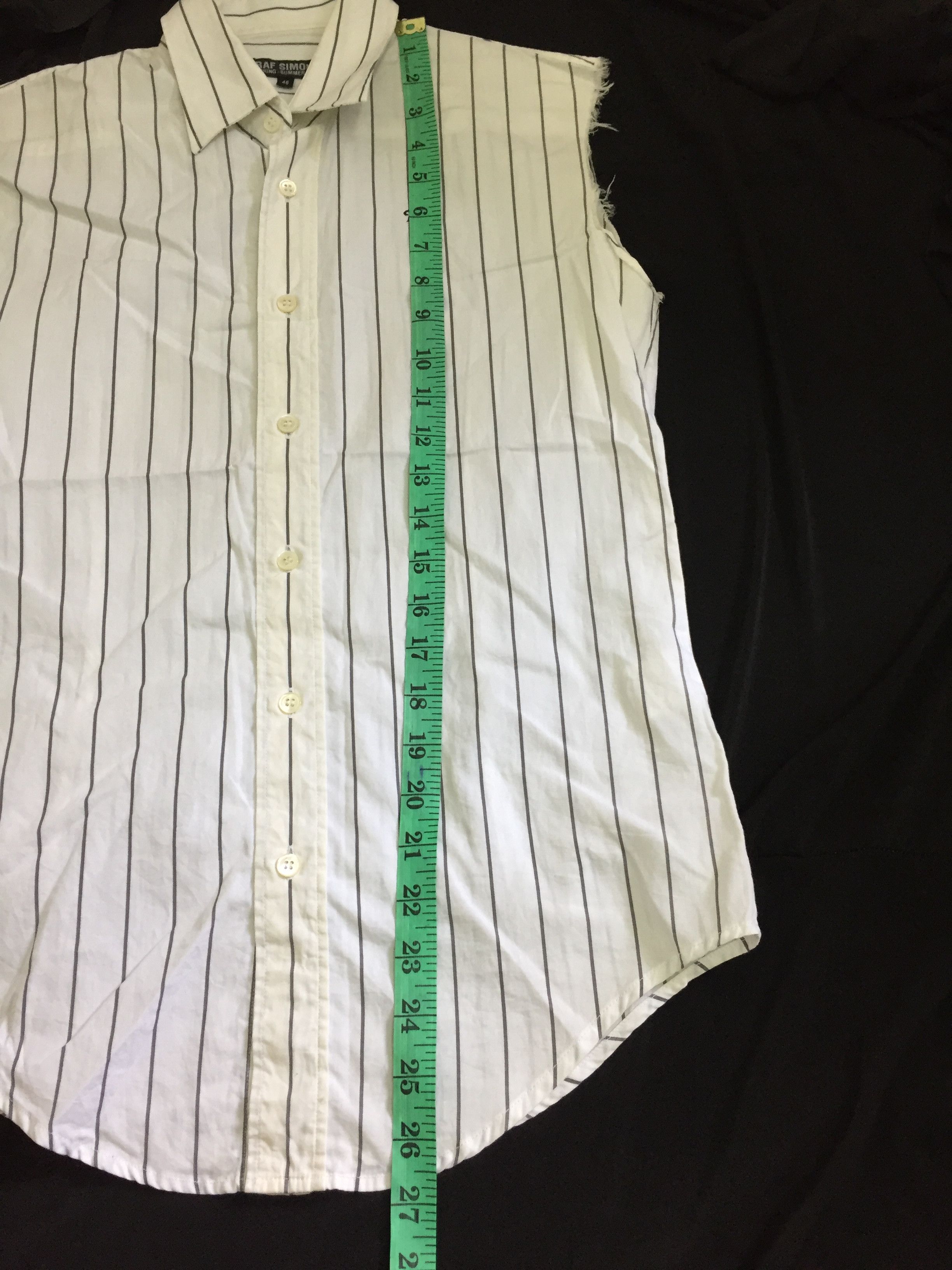 Raf Simons SS06 Archive Sleeveless Stripe Shirt Size US S / EU 44-46 / 1 - 13 Thumbnail