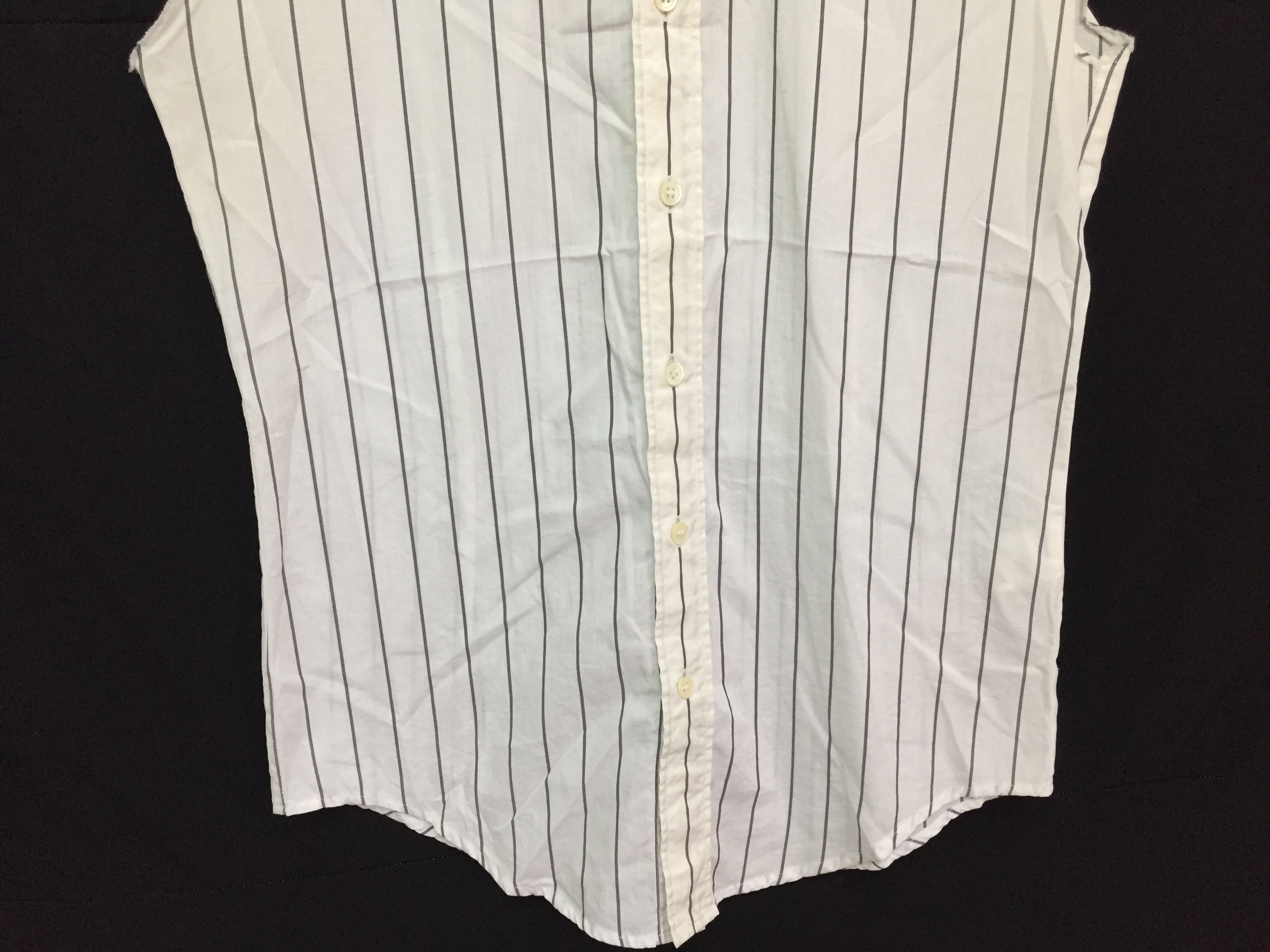 Raf Simons SS06 Archive Sleeveless Stripe Shirt Size US S / EU 44-46 / 1 - 6 Thumbnail