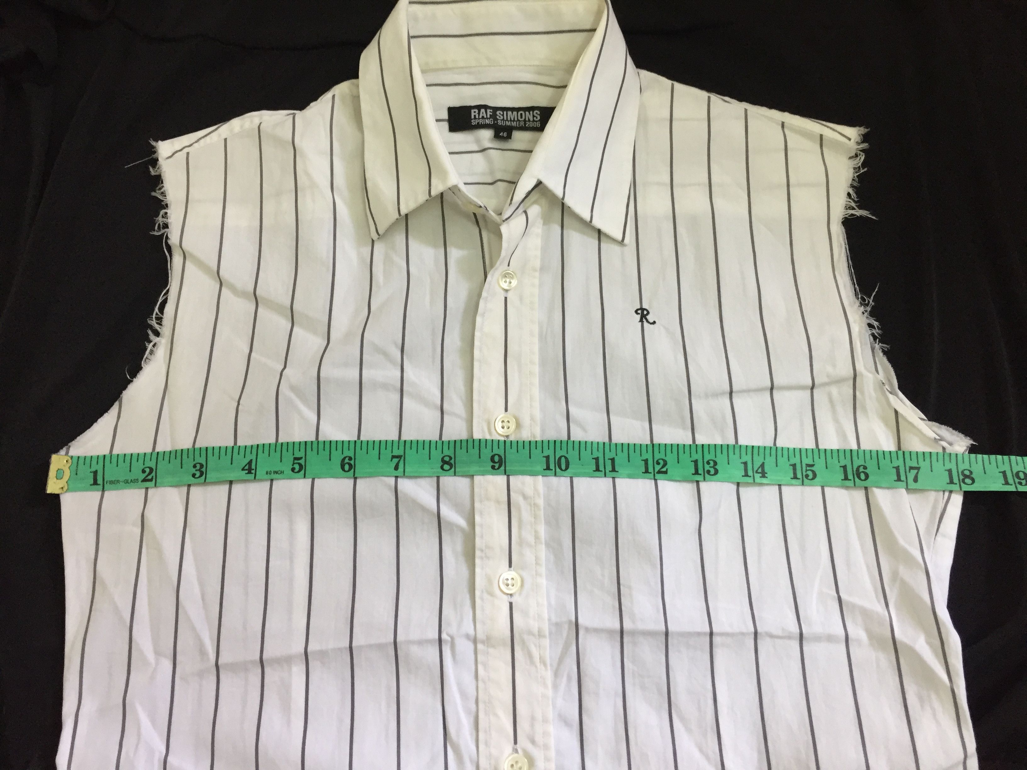 Raf Simons SS06 Archive Sleeveless Stripe Shirt Size US S / EU 44-46 / 1 - 12 Thumbnail