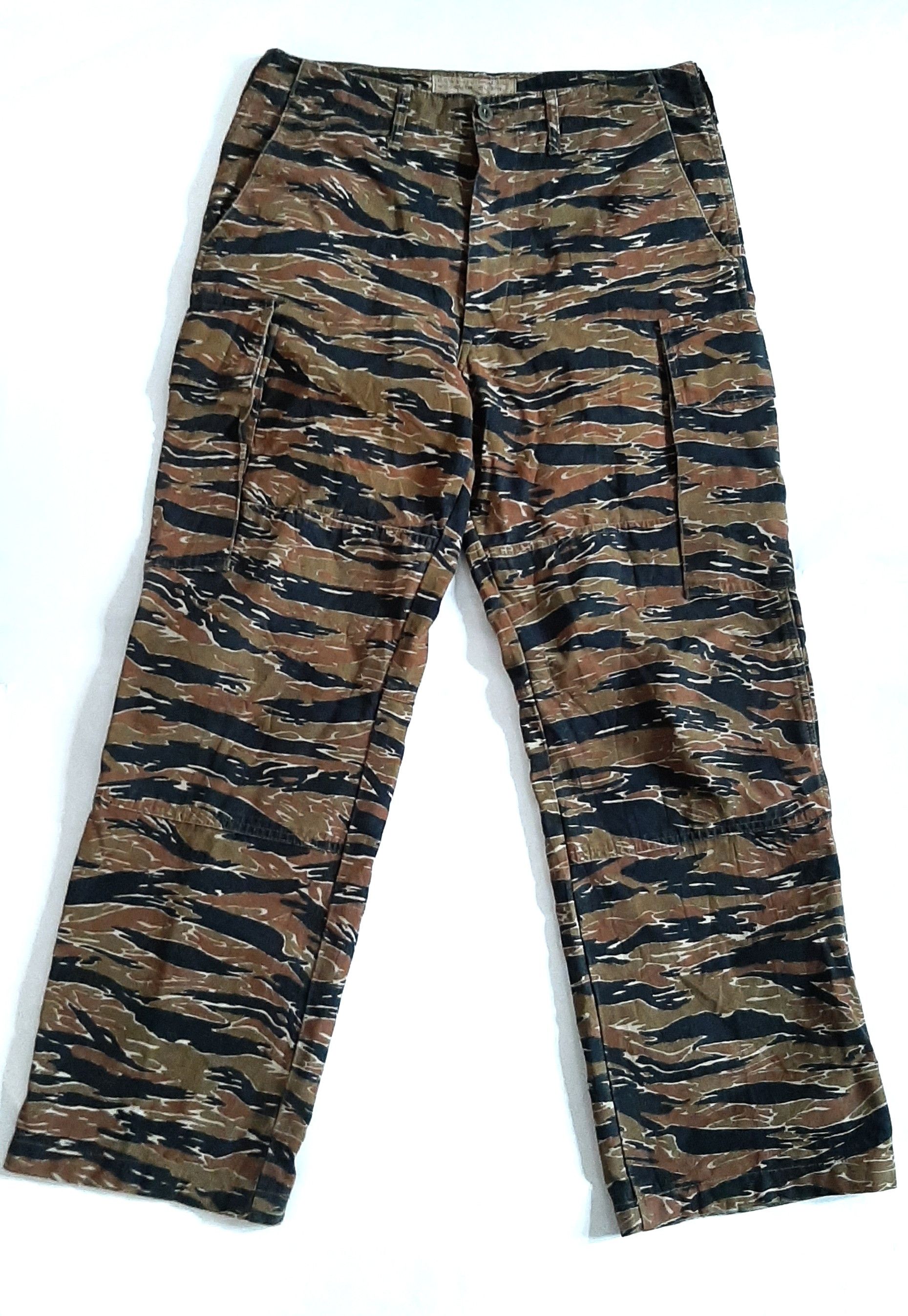 Vintage y2k Tiger Stripe Camo military cargo pants Rothco