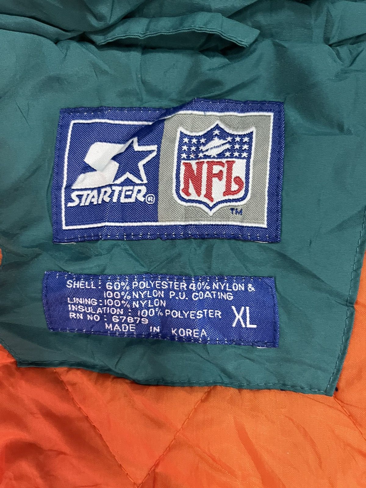NFL Vintage NFL Starter Jacket Big Logo Dolphin Size US XL / EU 56 / 4 - 7 Thumbnail