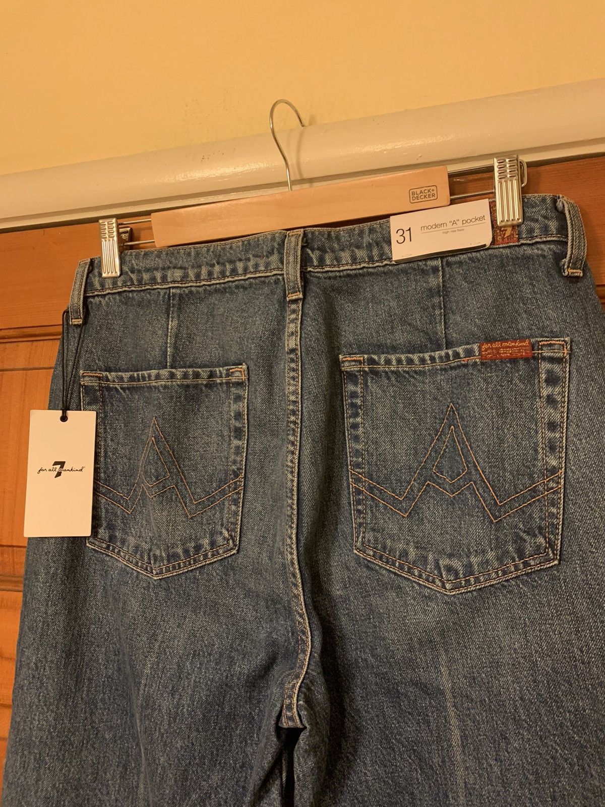 7 For All Mankind × Designer *RARE* New 7 For All Mankind Flared Denim Jeans - 31 Size US 31 - 5 Thumbnail