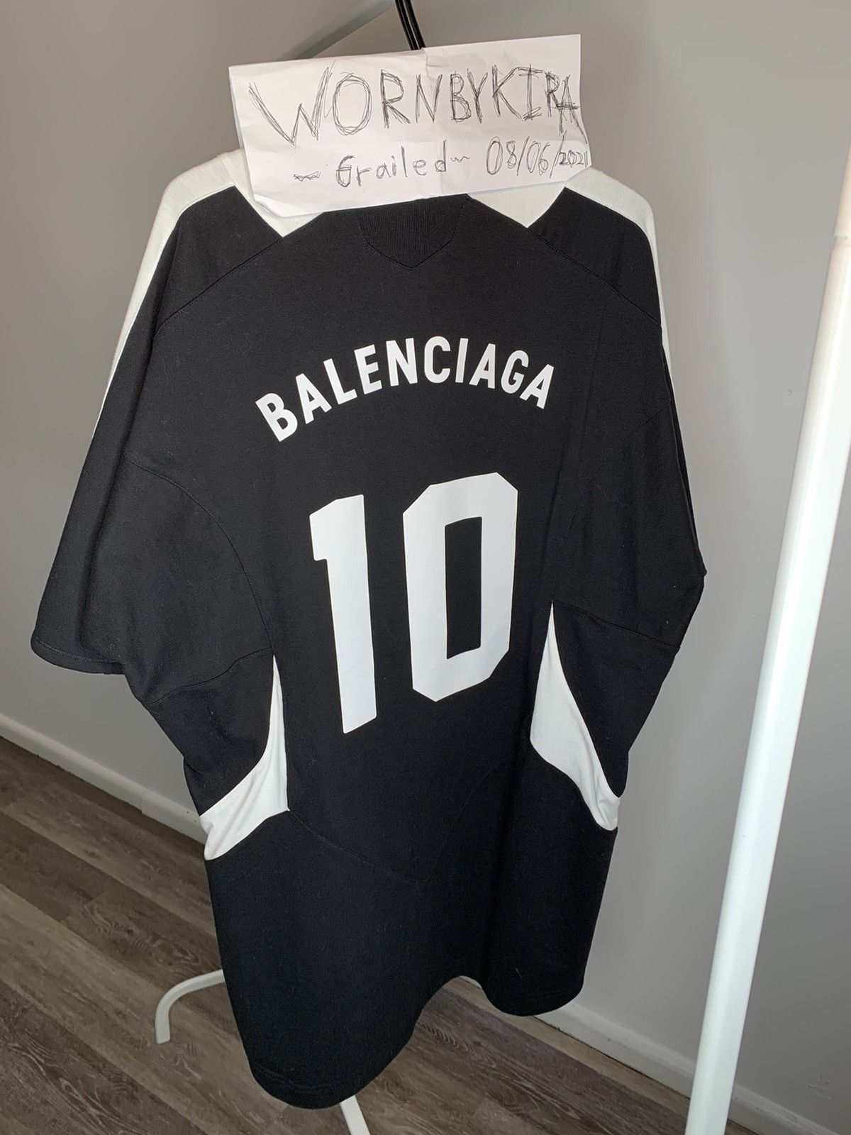Balenciaga panelled logo soccer T-shirt Size US S / EU 44-46 / 1 - 2 Thumbnail