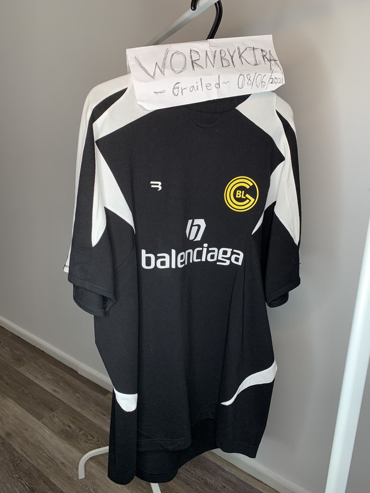 Balenciaga panelled logo soccer T-shirt Size US S / EU 44-46 / 1 - 1 Thumbnail