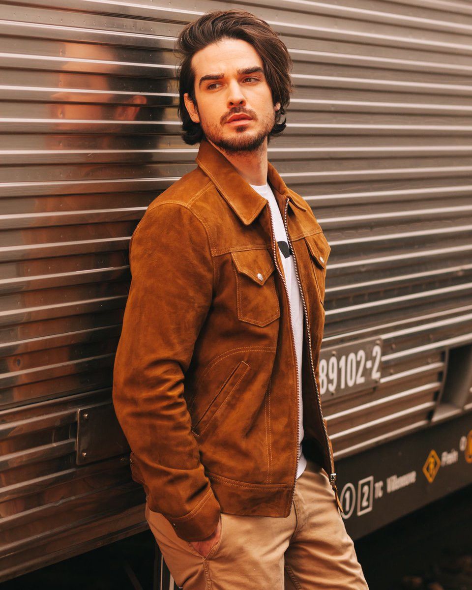 ❗️LAST PRICE❗️Suede Leather Jacket Tan Tobacco Brown