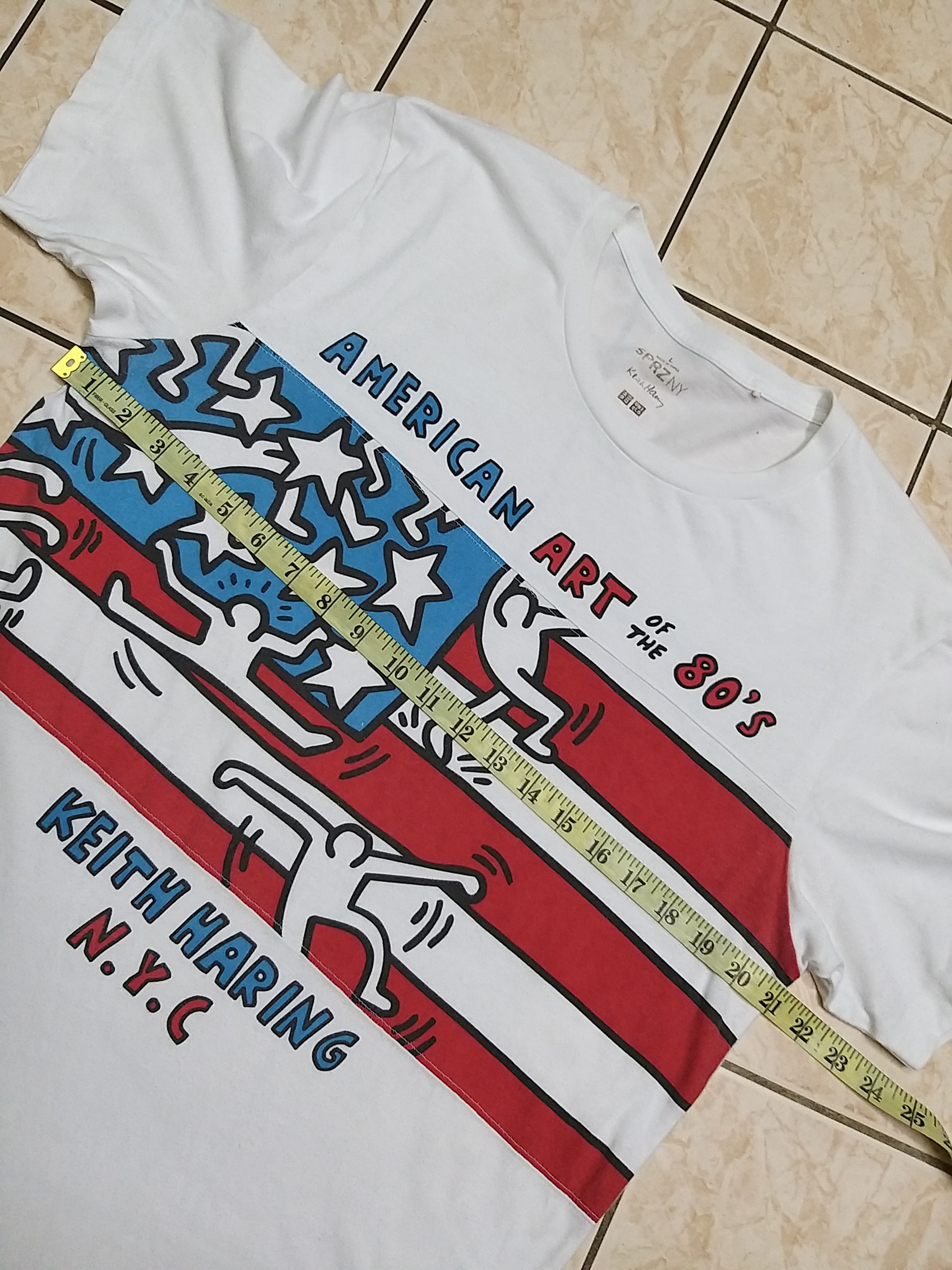 Keith Haring NICE🔥🔥KEITH HARING X UNIQLO AMERICAN FLAG ART T SHIRT Size US L / EU 52-54 / 3 - 4 Thumbnail