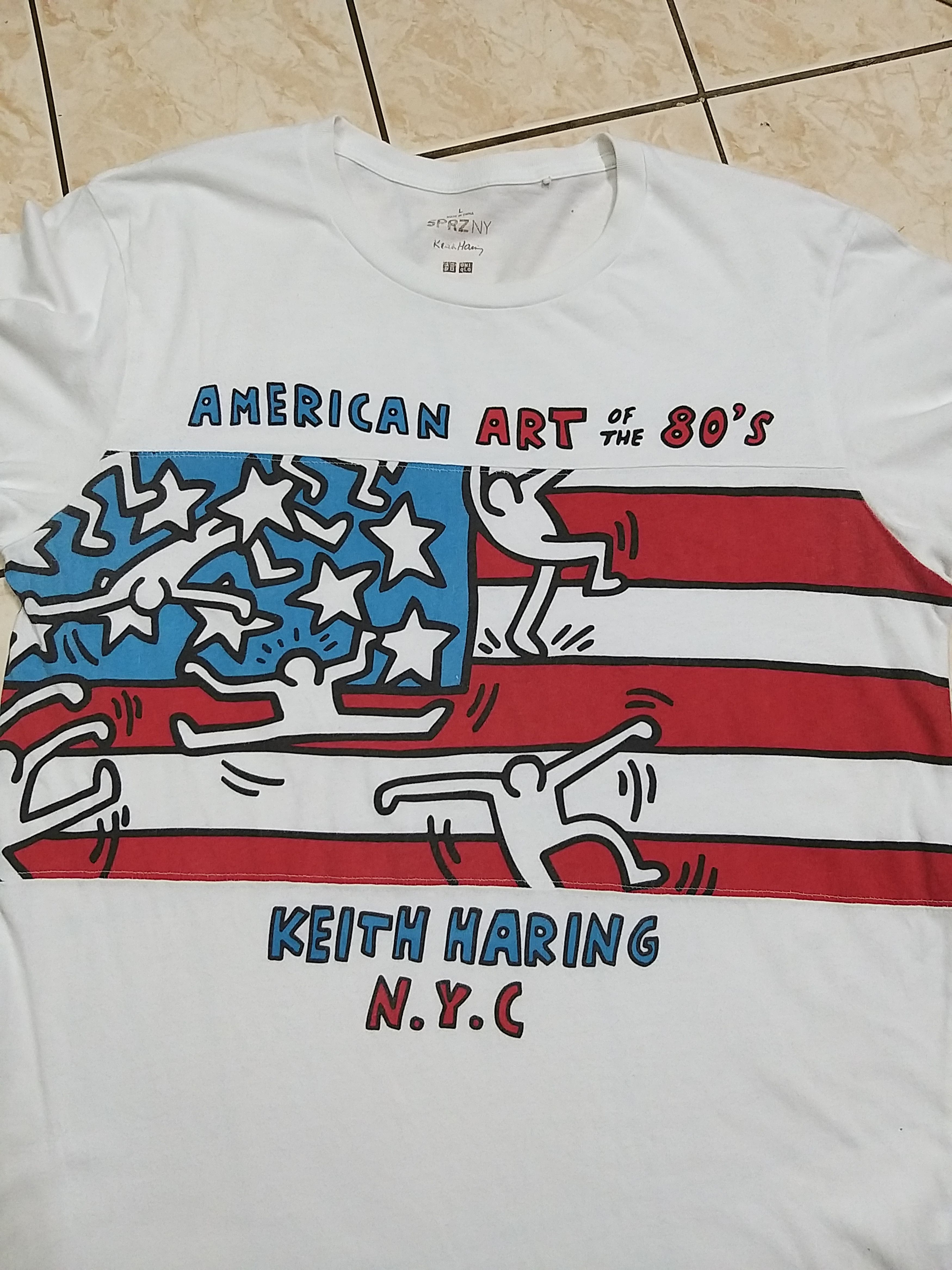 Keith Haring NICE🔥🔥KEITH HARING X UNIQLO AMERICAN FLAG ART T SHIRT Size US L / EU 52-54 / 3 - 3 Thumbnail