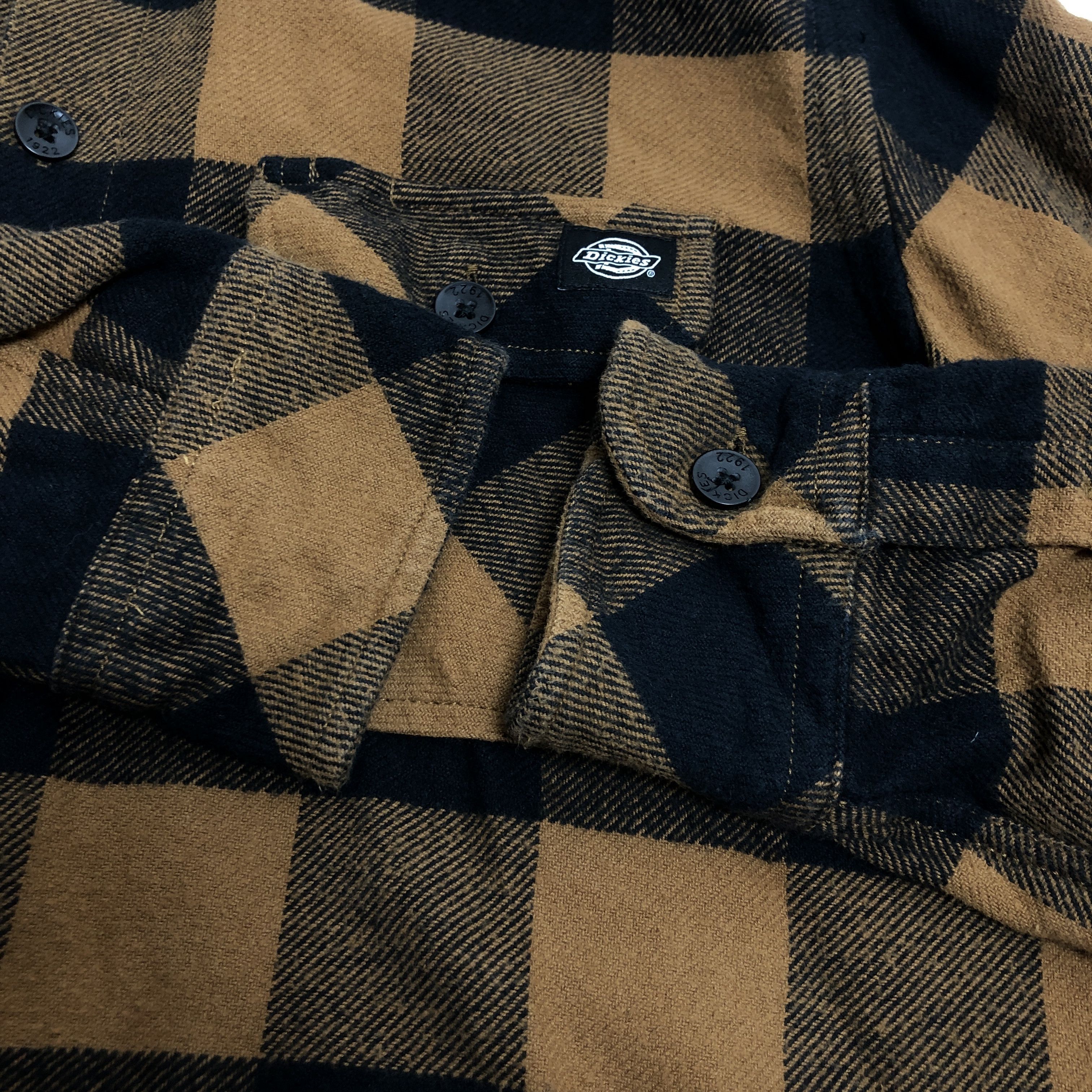 Dickies Vintage Flannel Shirt Workwear Button Up Orange Large Size US L / EU 52-54 / 3 - 3 Thumbnail