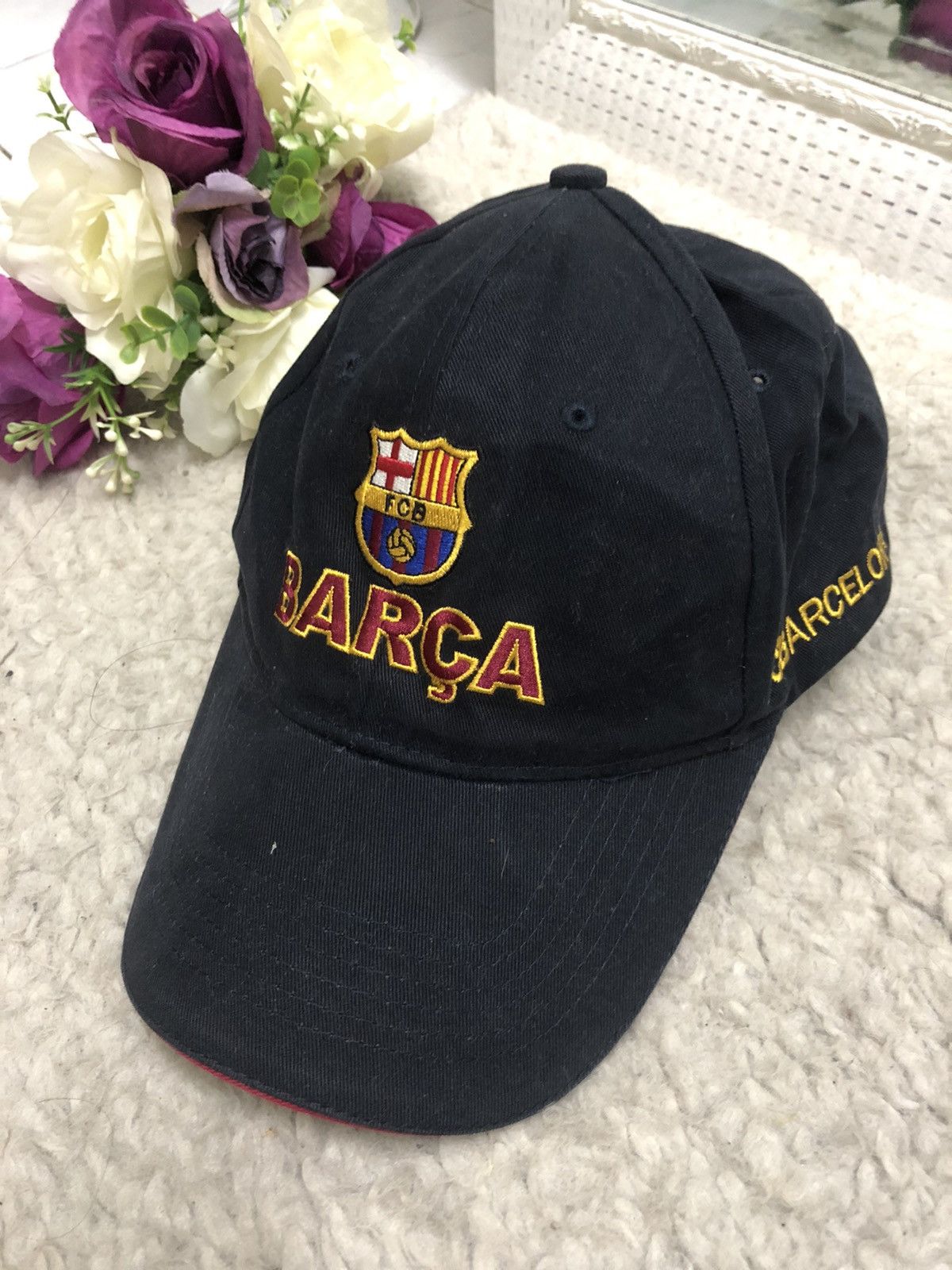 Vintage BARCA FC CAP TRAVIS SCOTT STYLE Size ONE SIZE - 1 Thumbnail