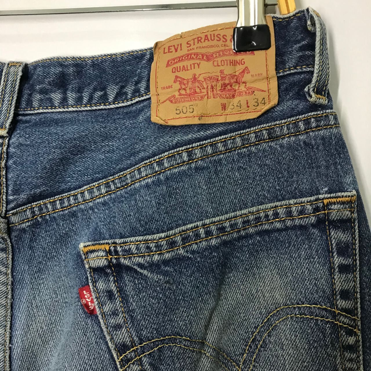 Levi's Vintage Clothing 🔥 Vintage Levi's 505 Regular Fit Striped Design Jeans Size US 34 / EU 50 - 4 Thumbnail