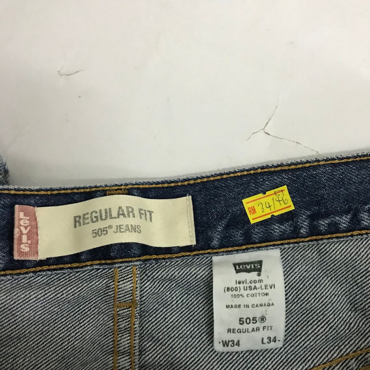 Levi's Vintage Clothing 🔥 Vintage Levi's 505 Regular Fit Striped Design Jeans Size US 34 / EU 50 - 10 Thumbnail