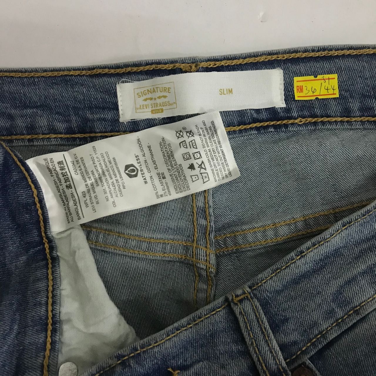 Designer × Levi's 🔥Vtg Levi's GOLD Slim Signature x Mastermind Logo Jeans Size US 36 / EU 52 - 11 Thumbnail