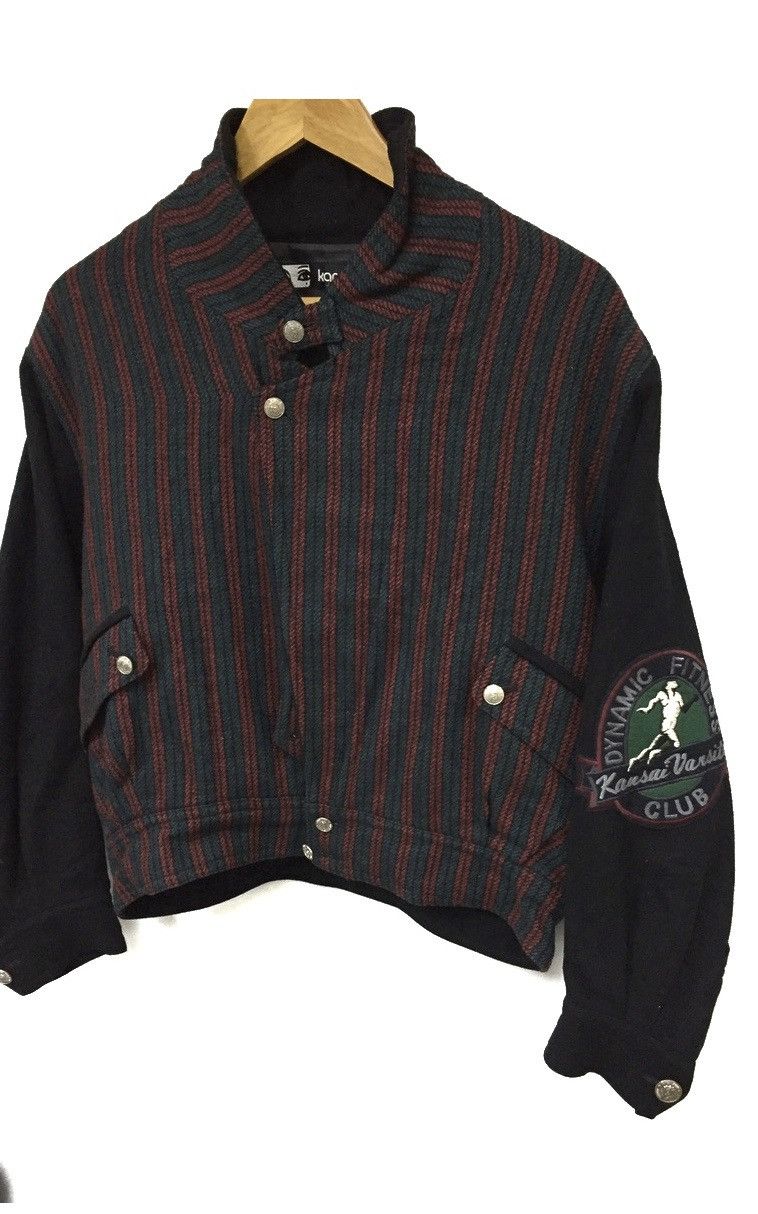 Kansai Yamamoto 70's KANSAI EYE Dynamic Fitness Club wool Varsity Jacket Size US S / EU 44-46 / 1 - 2 Thumbnail