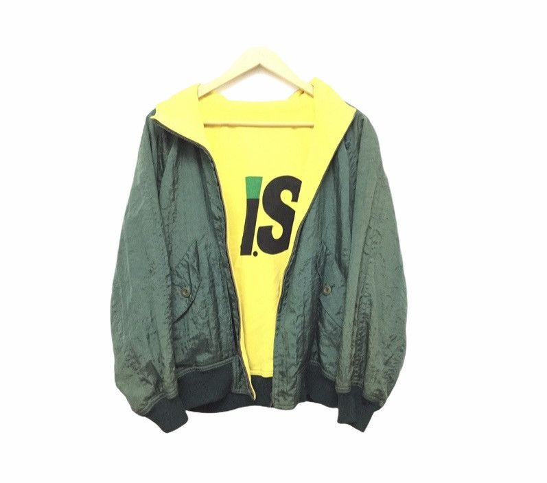 Issey Miyake 1980s I.S. Green Yellow RARE Color Reversible hoodie Jacket Size US M / EU 48-50 / 2 - 2 Thumbnail