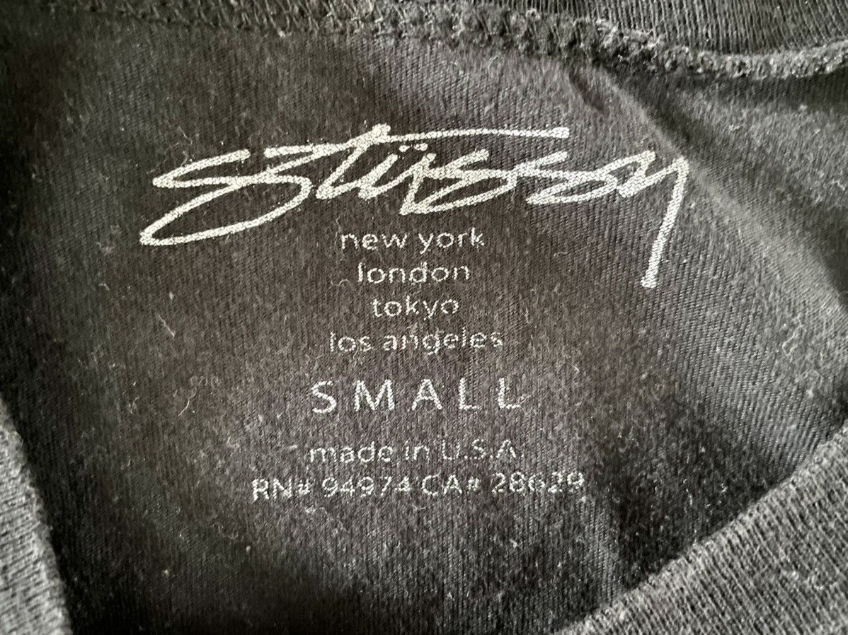 Stussy × Vintage Stussy Vintage Black T-Shirt Size US S / EU 44-46 / 1 - 4 Thumbnail