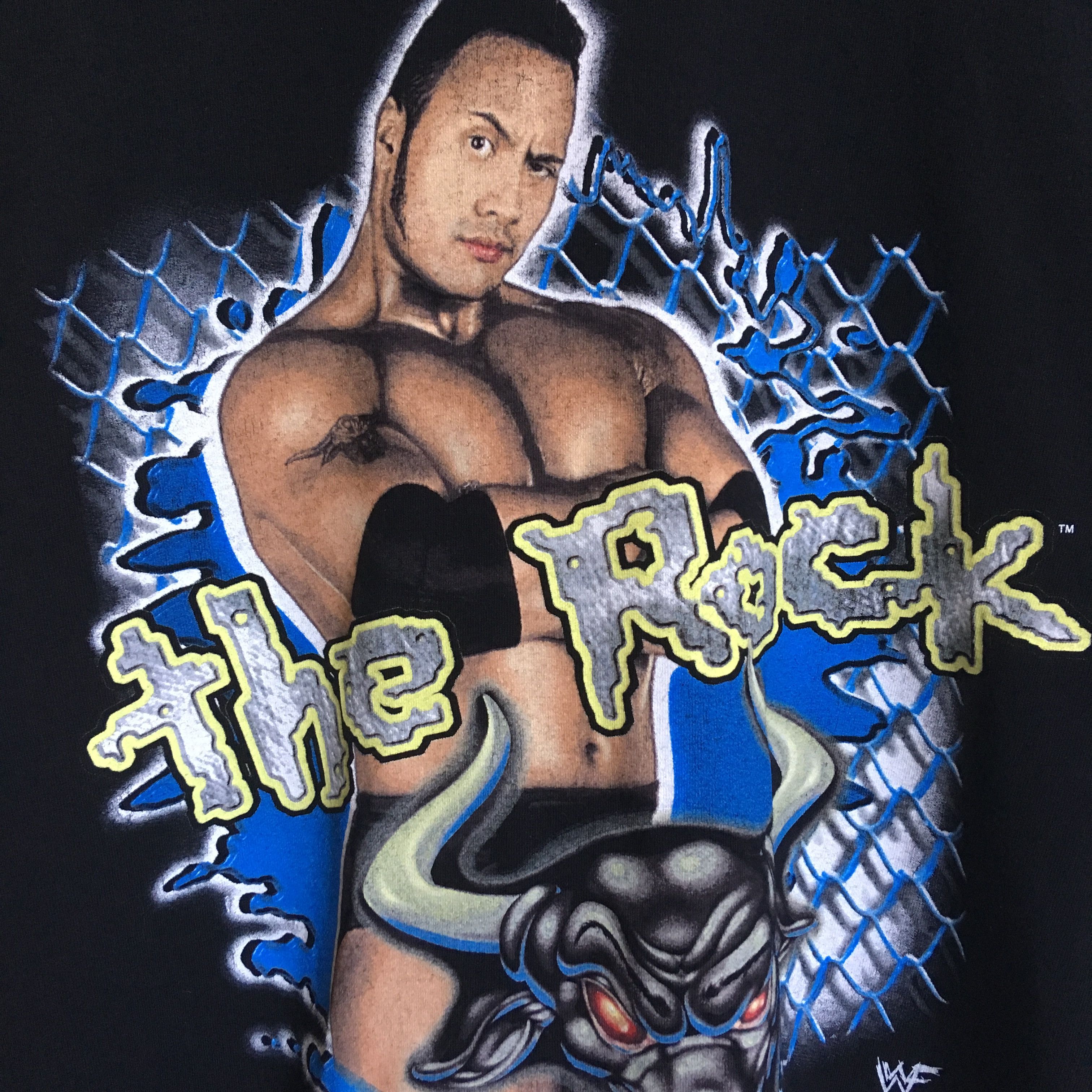 Vintage × WCW/nWo × WWF Vintage 1999 The Rock Wrestling T-Shirt Size US M / EU 48-50 / 2 - 6 Thumbnail