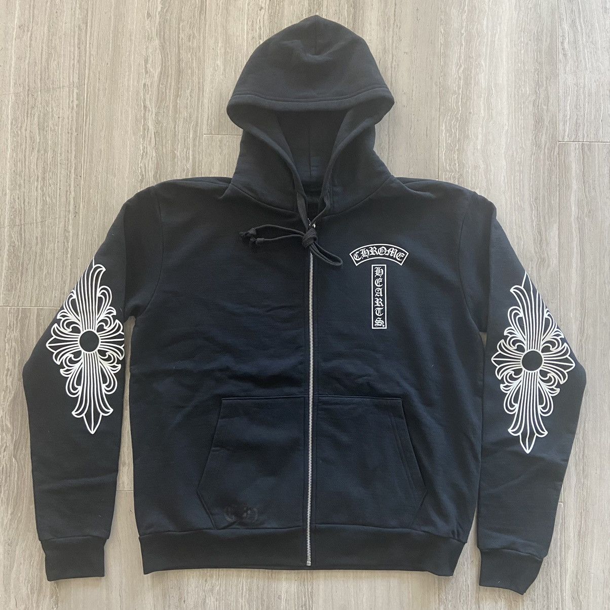 Chrome Hearts Chrome Hearts Floral Cross Vertical Logo Zip Up