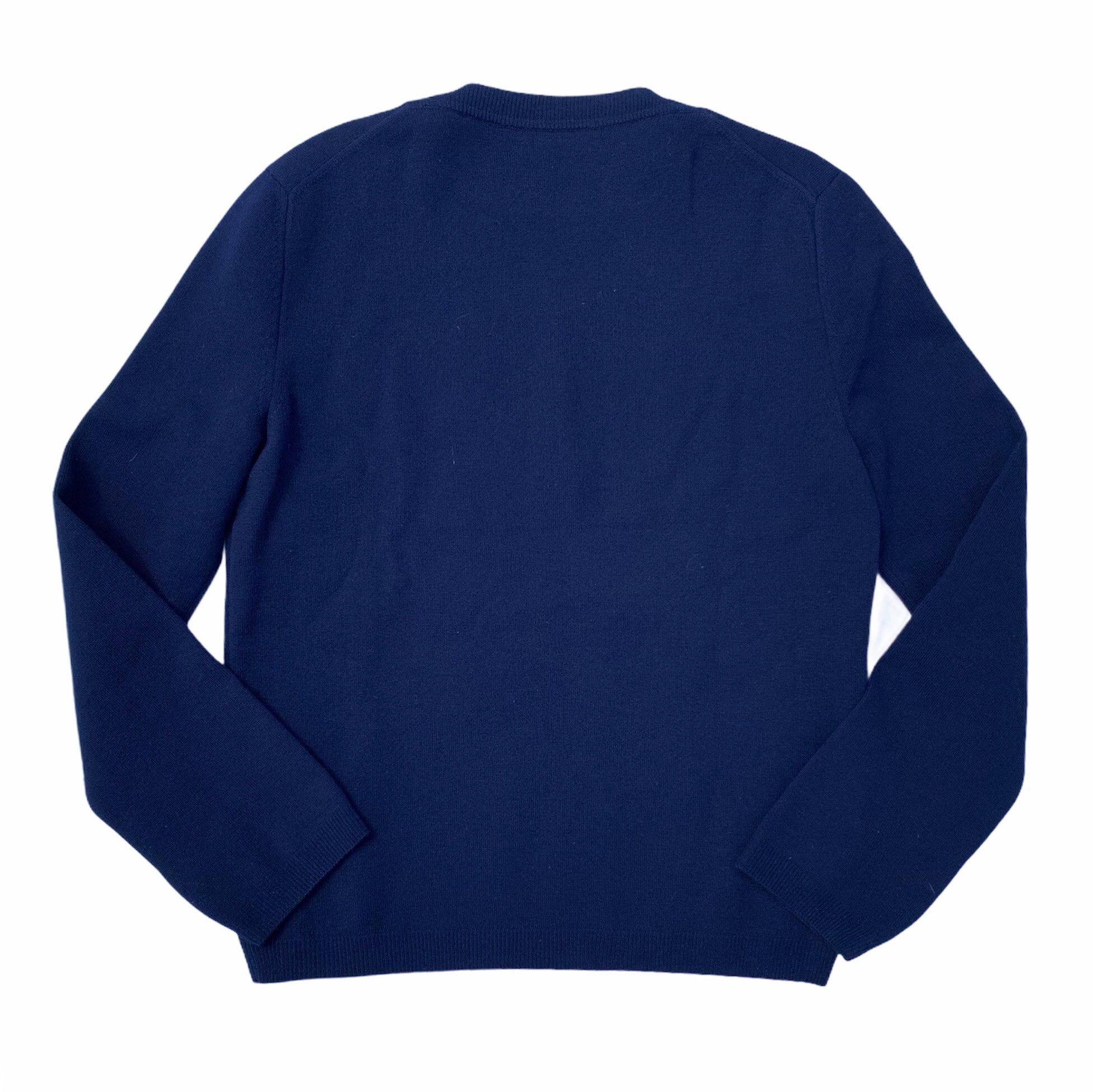 Gucci Navy Wool Knit Sweater With Interlocking GG Logo Size US S / EU 44-46 / 1 - 2 Thumbnail