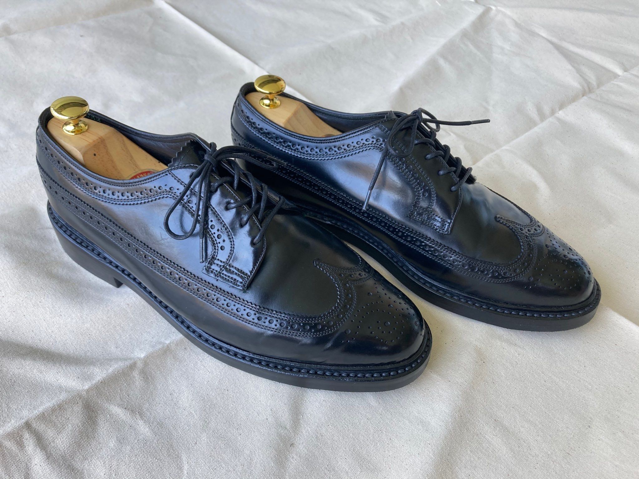 RARE 8 3E 72022 Vintage Florsheim Black Shell Cordovan LWB