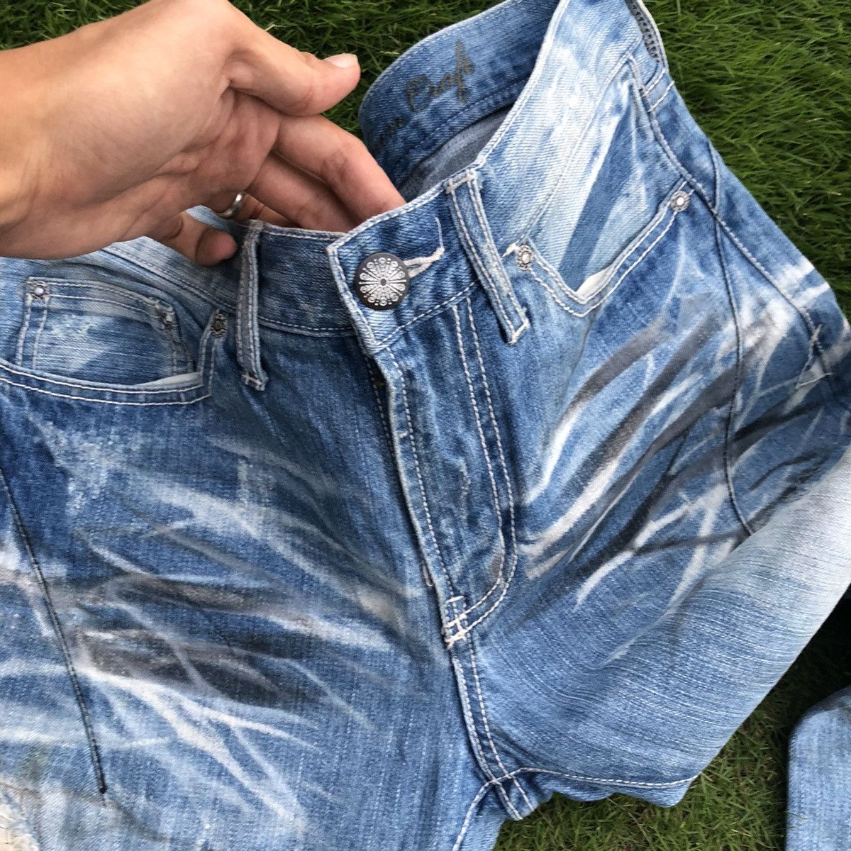 Japanese Brand Urban Cafe Distressed Denim Size US 32 / EU 48 - 6 Thumbnail