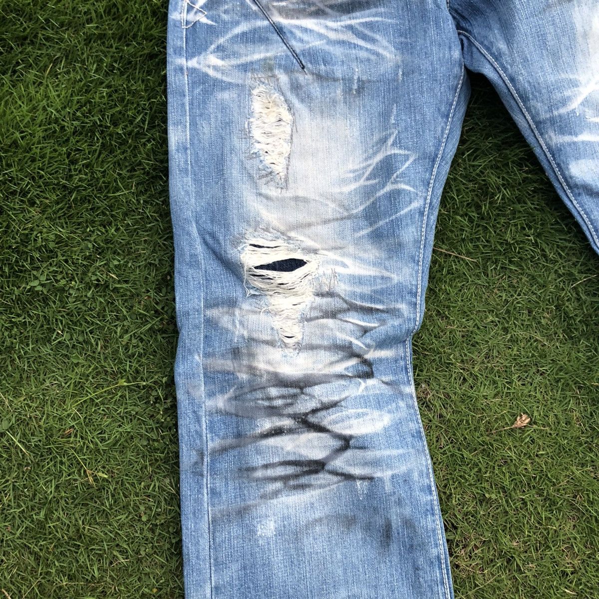 Japanese Brand Urban Cafe Distressed Denim Size US 32 / EU 48 - 3 Thumbnail