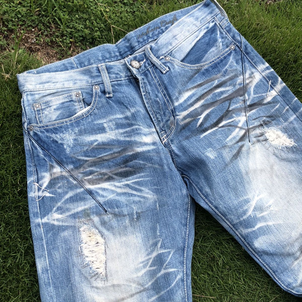 Japanese Brand Urban Cafe Distressed Denim Size US 32 / EU 48 - 5 Thumbnail