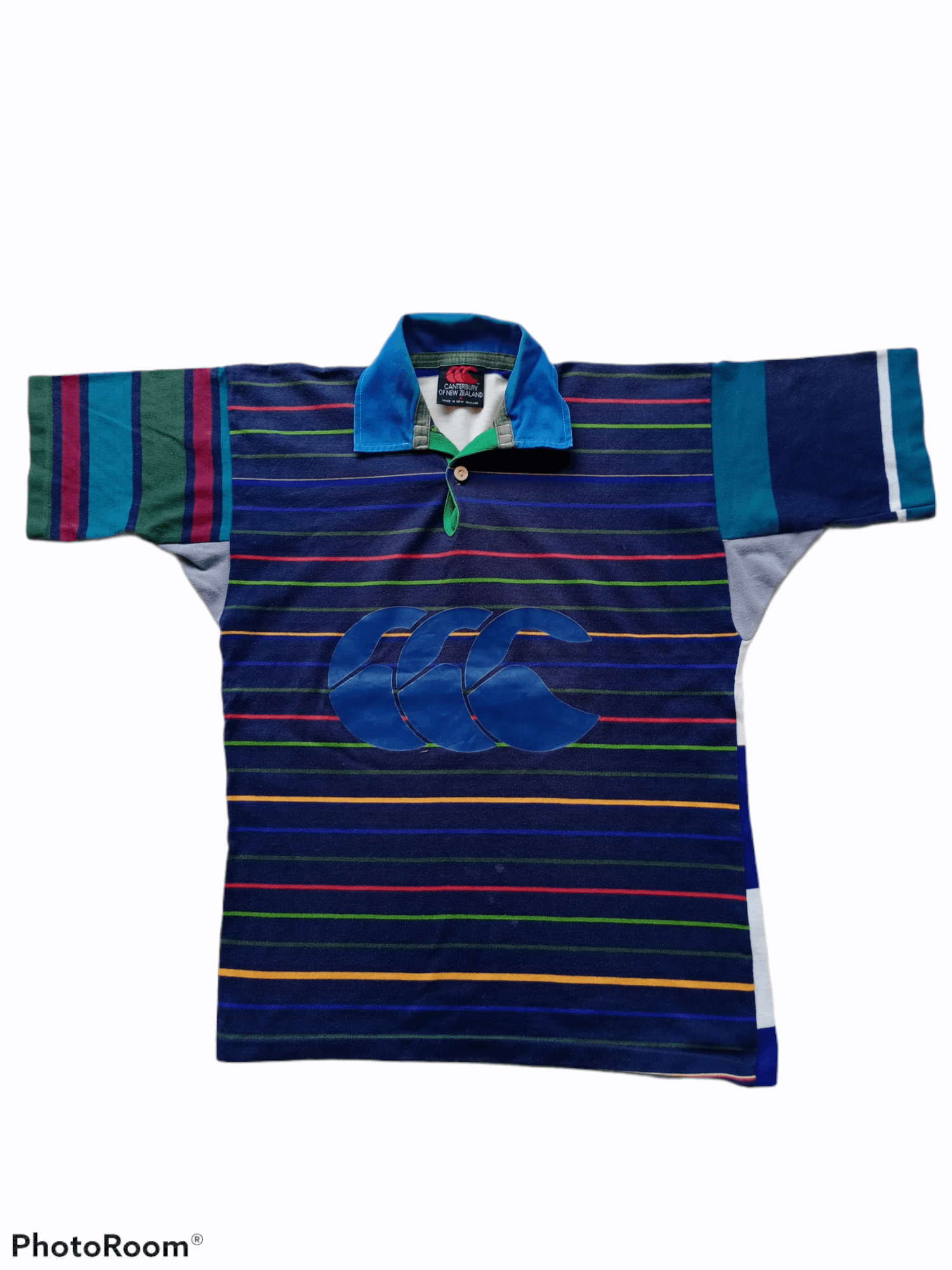 Vintage Canterbury Australia Ugly Striped Rugby Jersey 80s