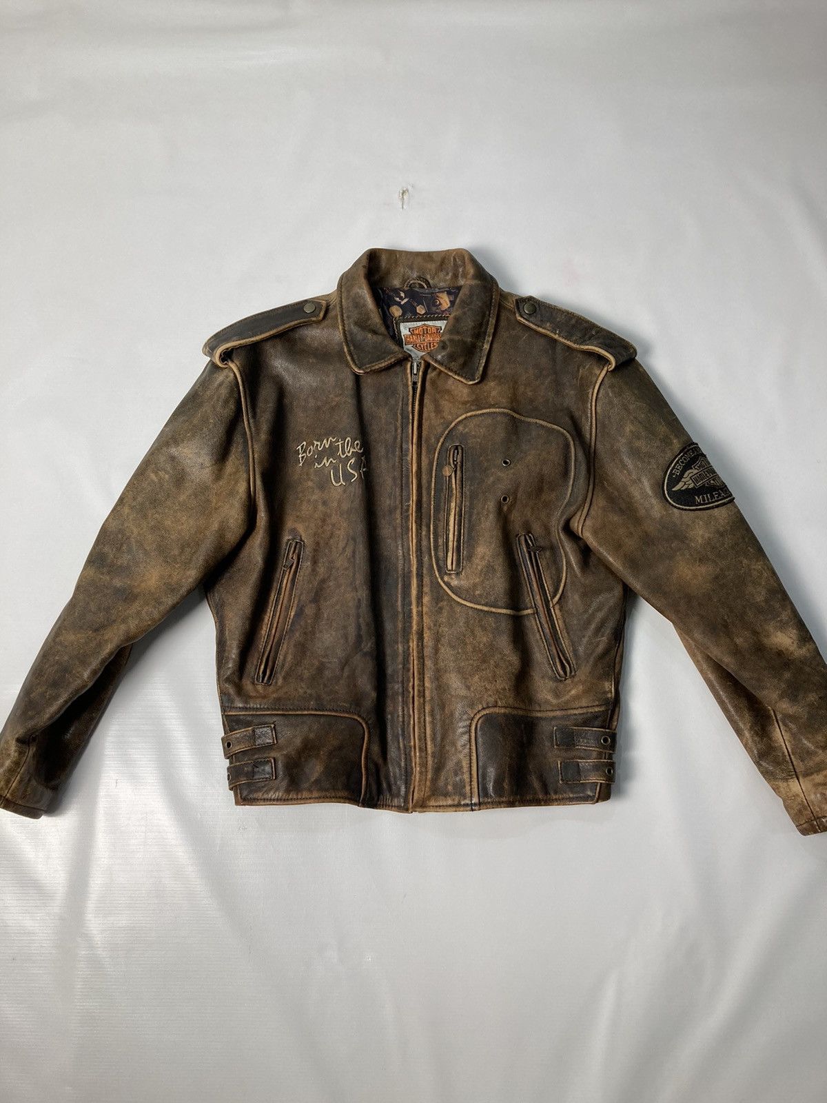 Harley Davidson Vintage Harley Davidson No 1 Leather Jacket Size US M / EU 48-50 / 2 - 1 Thumbnail