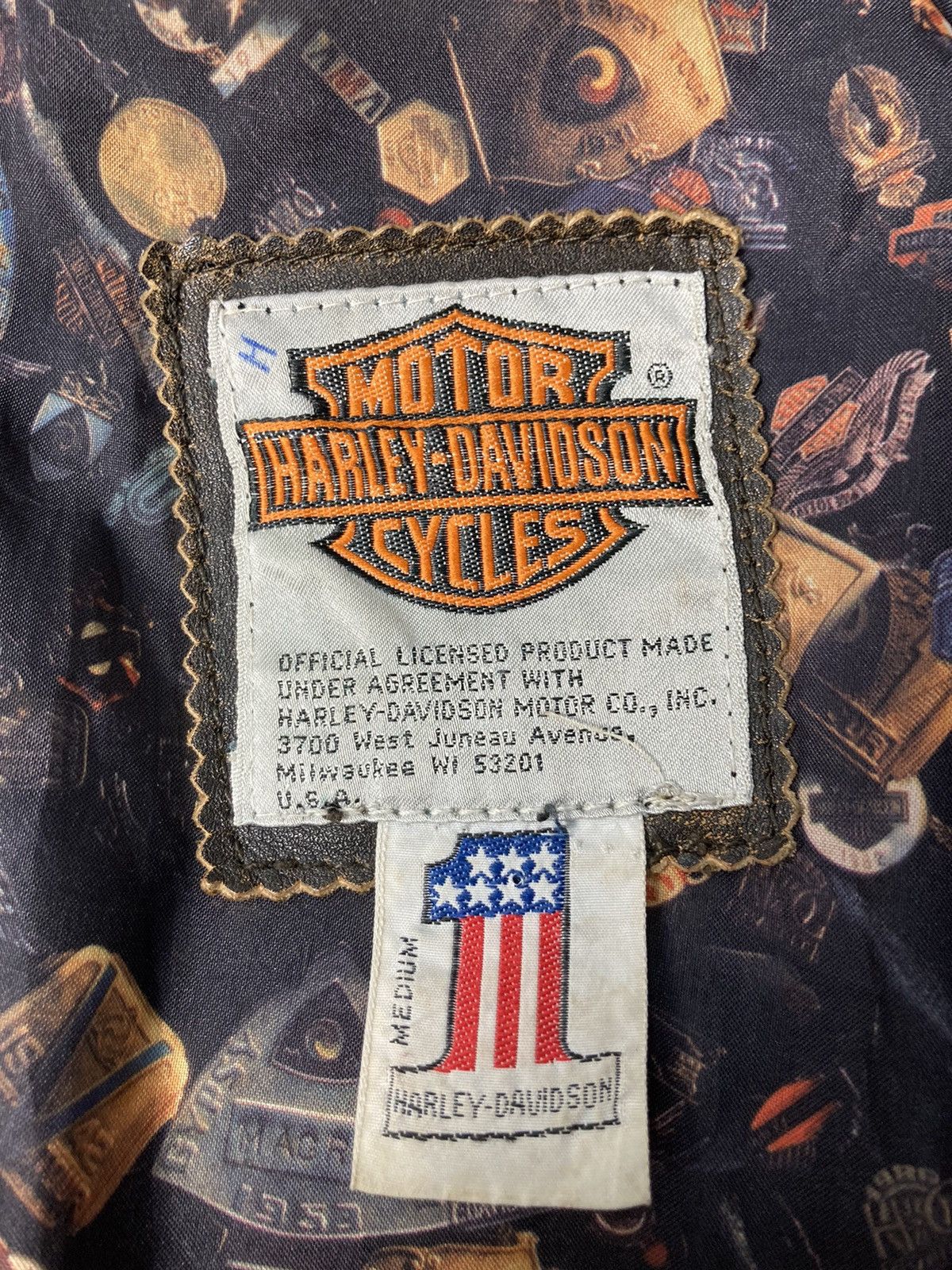 Harley Davidson Vintage Harley Davidson No 1 Leather Jacket Size US M / EU 48-50 / 2 - 8 Thumbnail