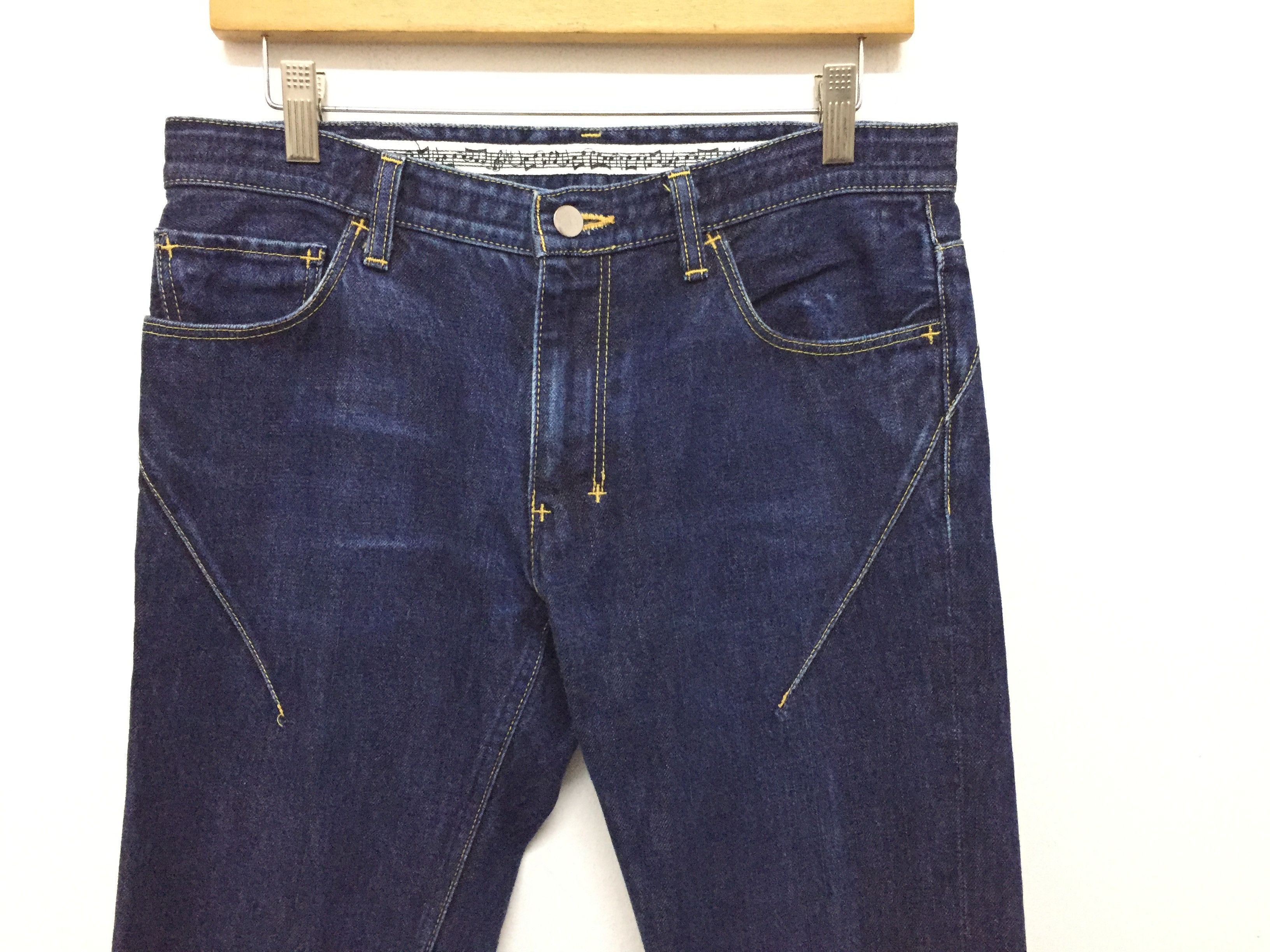 Number (N)ine SS07 Six Pocket Indigo Music Notes Denim Size US 31 - 7 Thumbnail