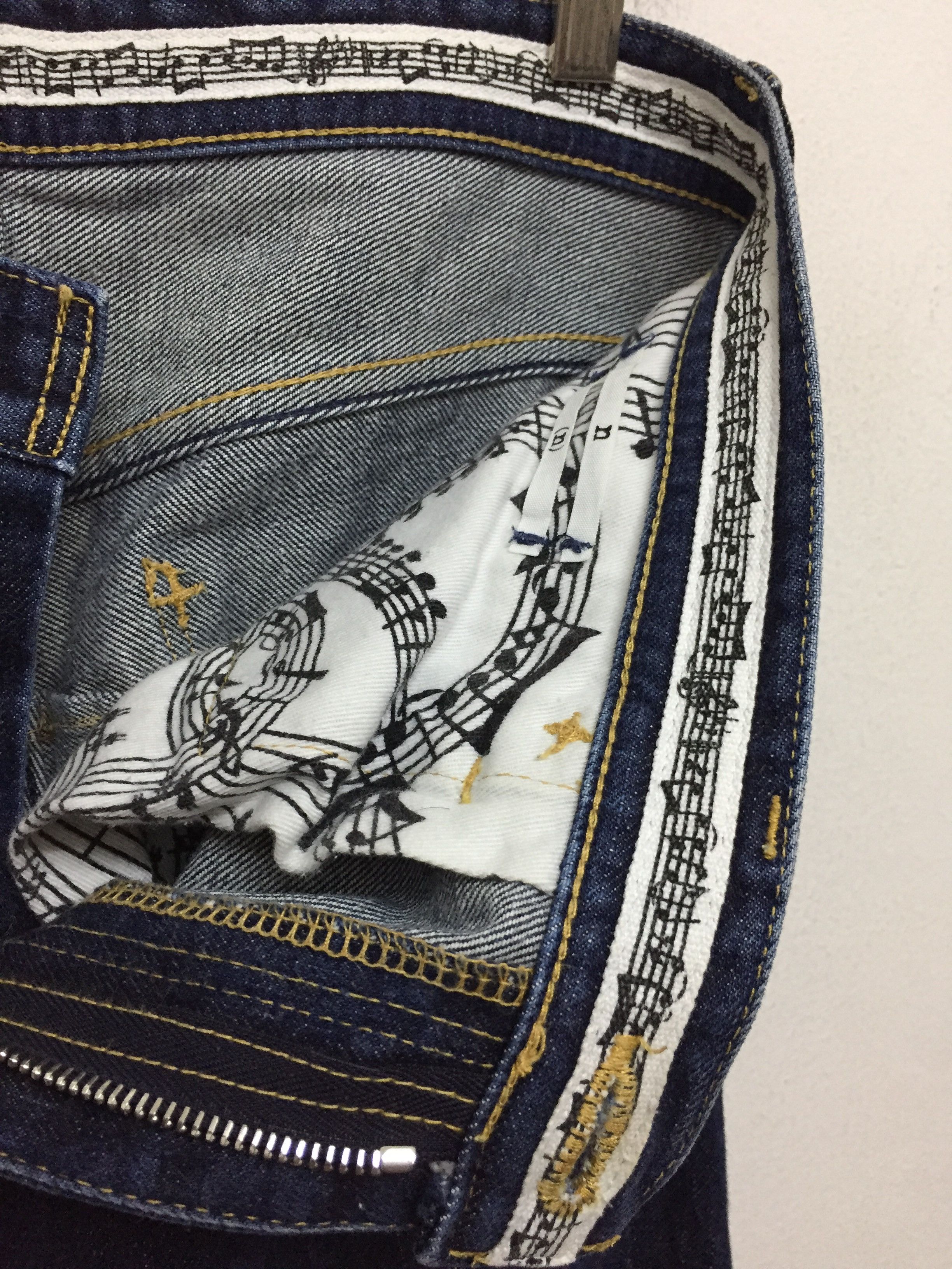 Number (N)ine SS07 Six Pocket Indigo Music Notes Denim Size US 31 - 8 Thumbnail