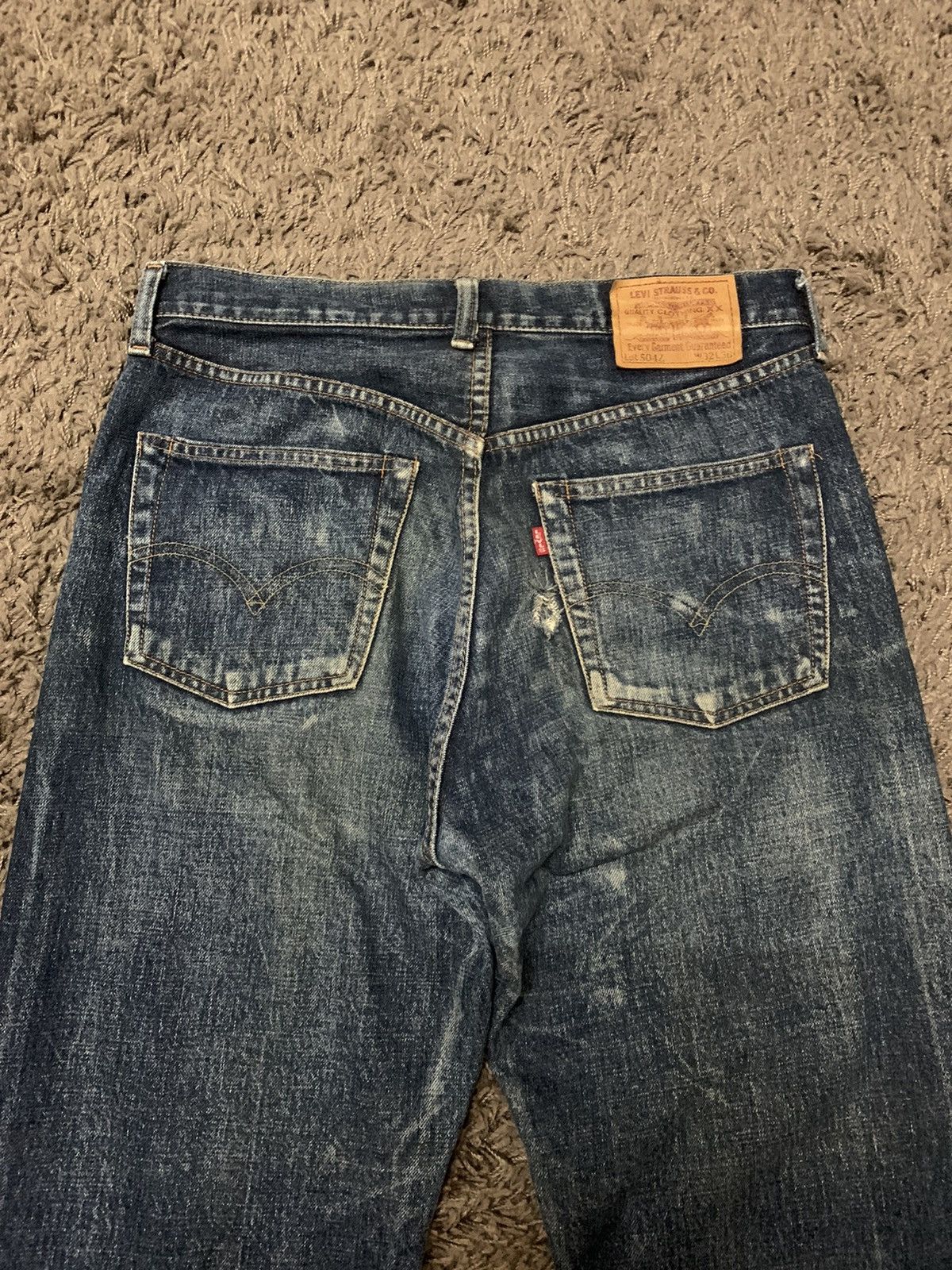 Japanese Brand × Levi's Vintage Clothing Vintage Levis 504Z Big E Selvedge Distressed Size US 32 / EU 48 - 3 Thumbnail