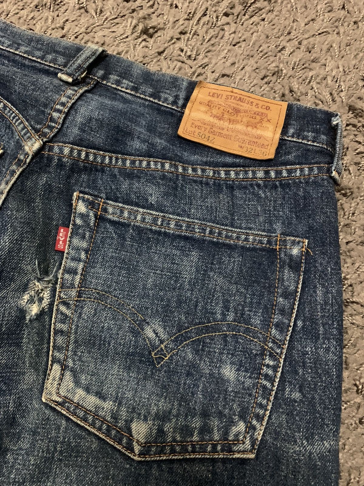 Japanese Brand × Levi's Vintage Clothing Vintage Levis 504Z Big E Selvedge Distressed Size US 32 / EU 48 - 4 Thumbnail