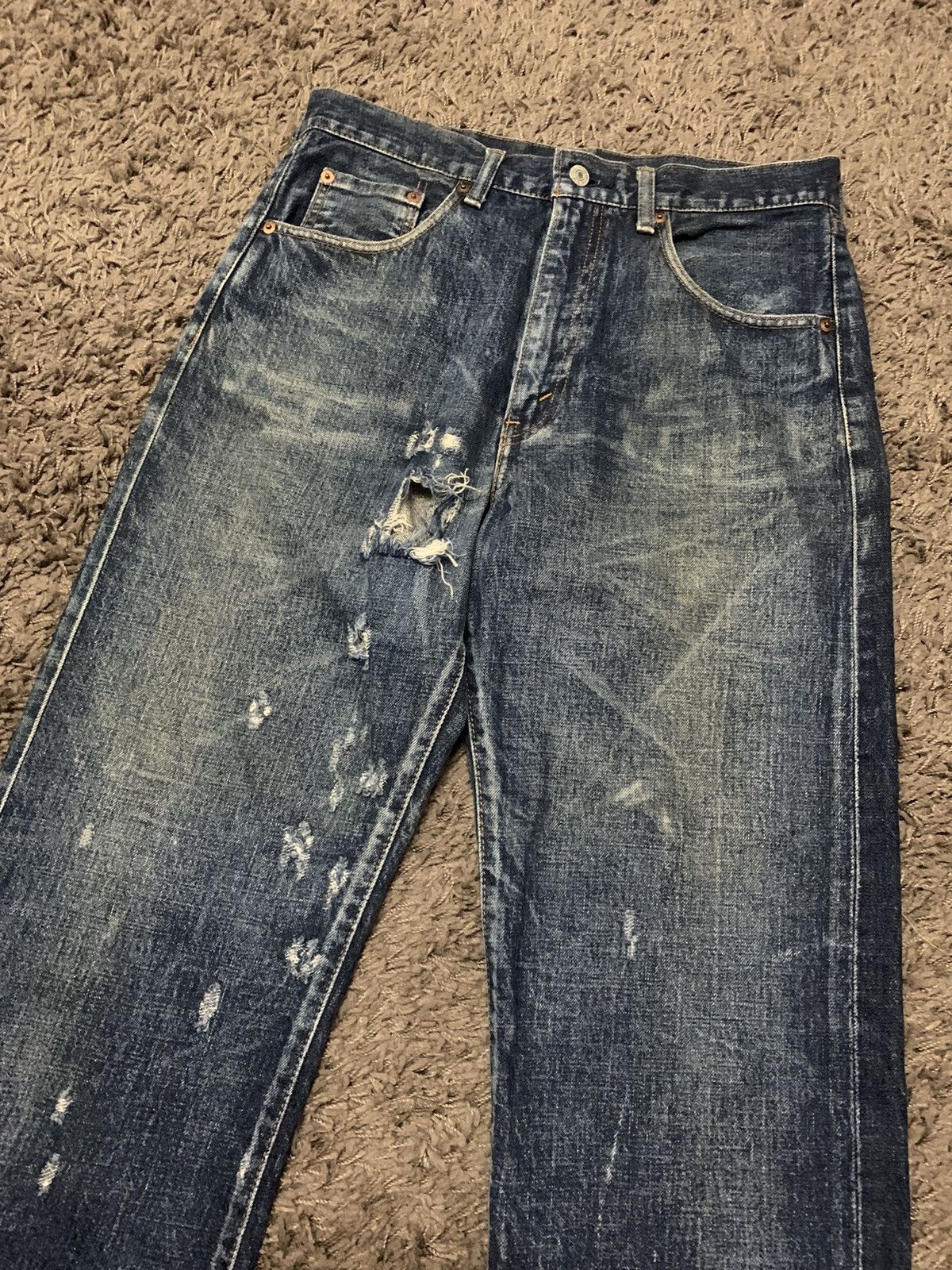 Japanese Brand × Levi's Vintage Clothing Vintage Levis 504Z Big E Selvedge Distressed Size US 32 / EU 48 - 5 Thumbnail