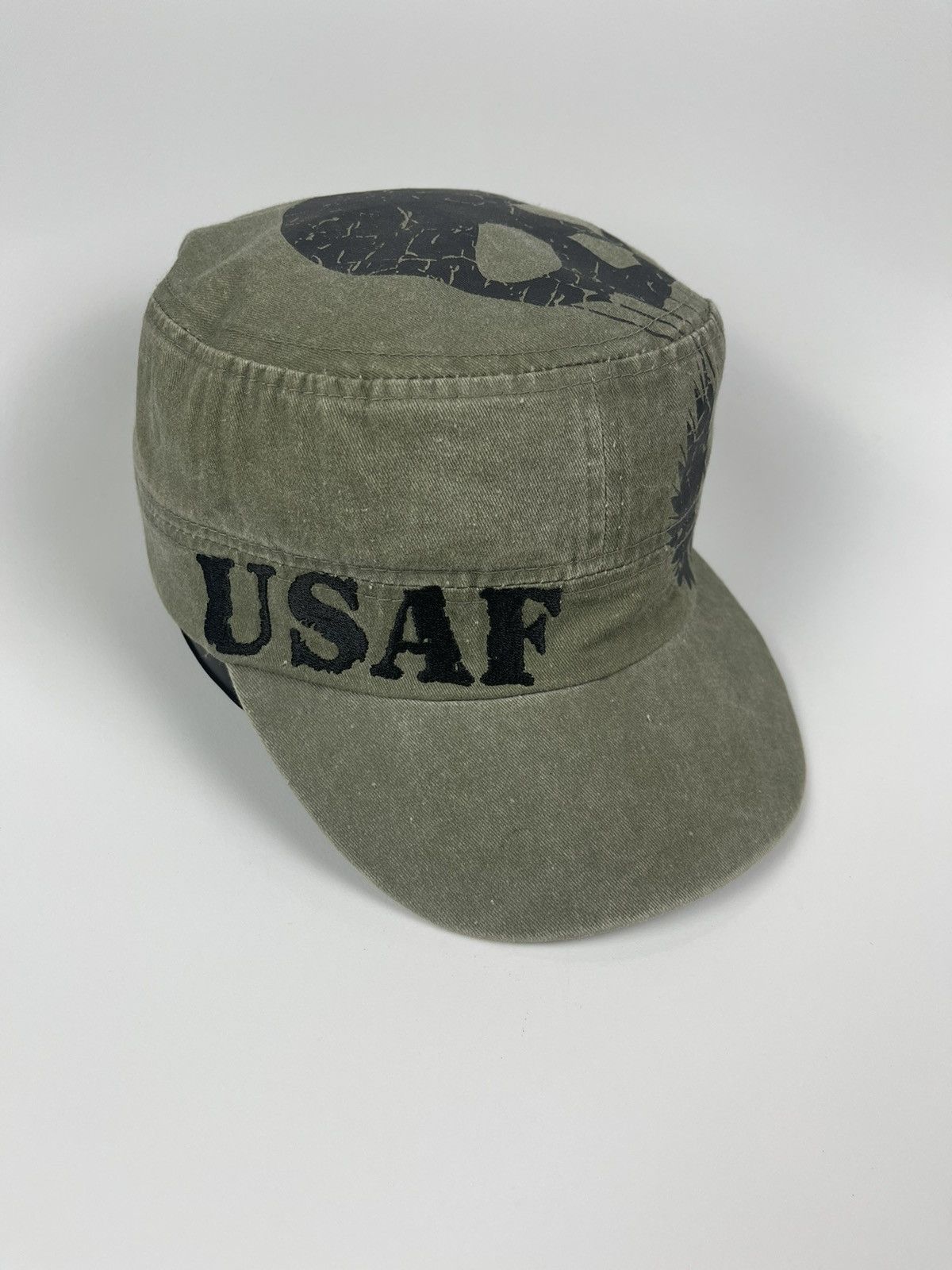 If Six Was Nine Skulls USAF Green Army Hat Size ONE SIZE - 3 Thumbnail