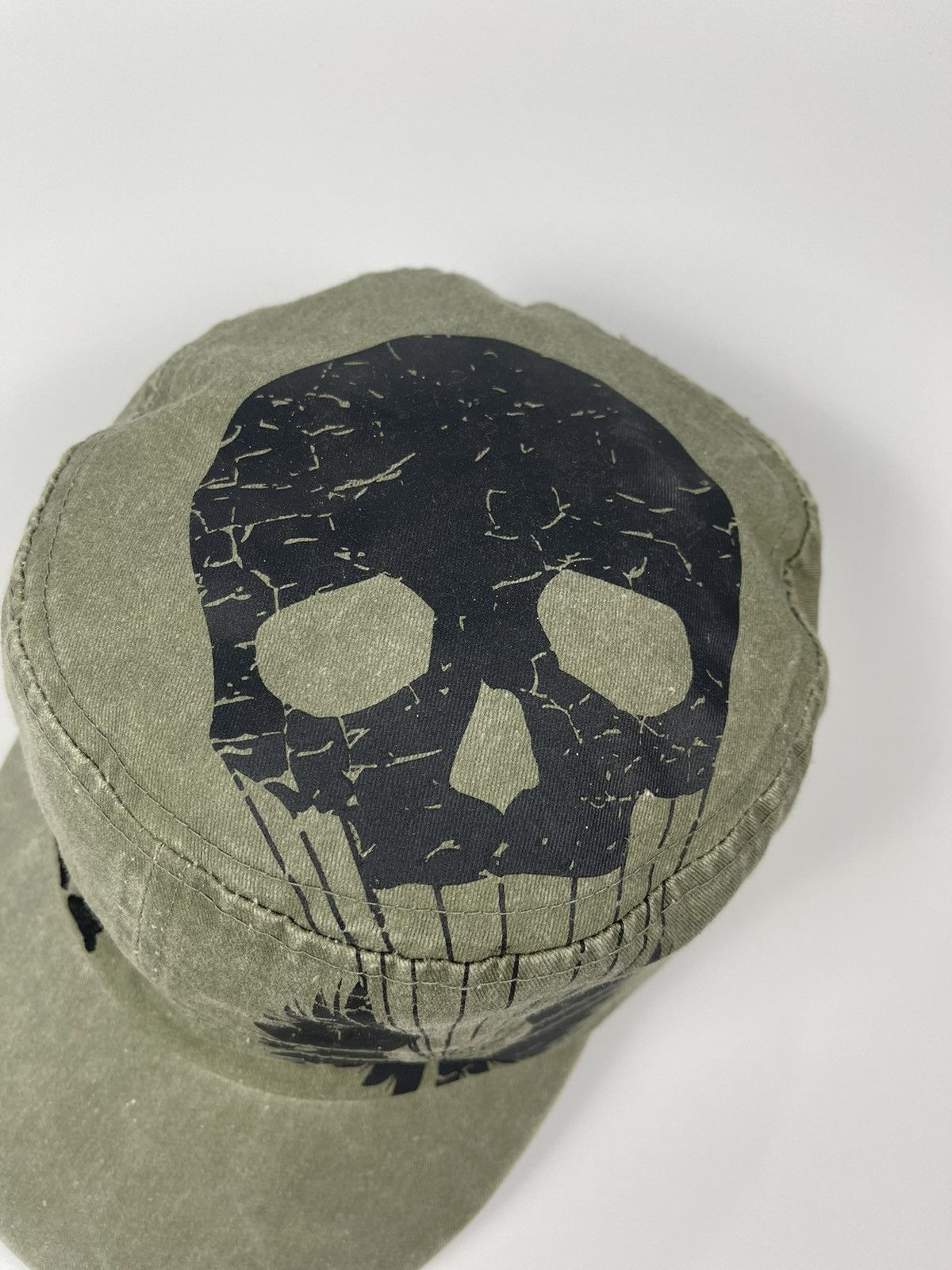 If Six Was Nine Skulls USAF Green Army Hat Size ONE SIZE - 6 Thumbnail