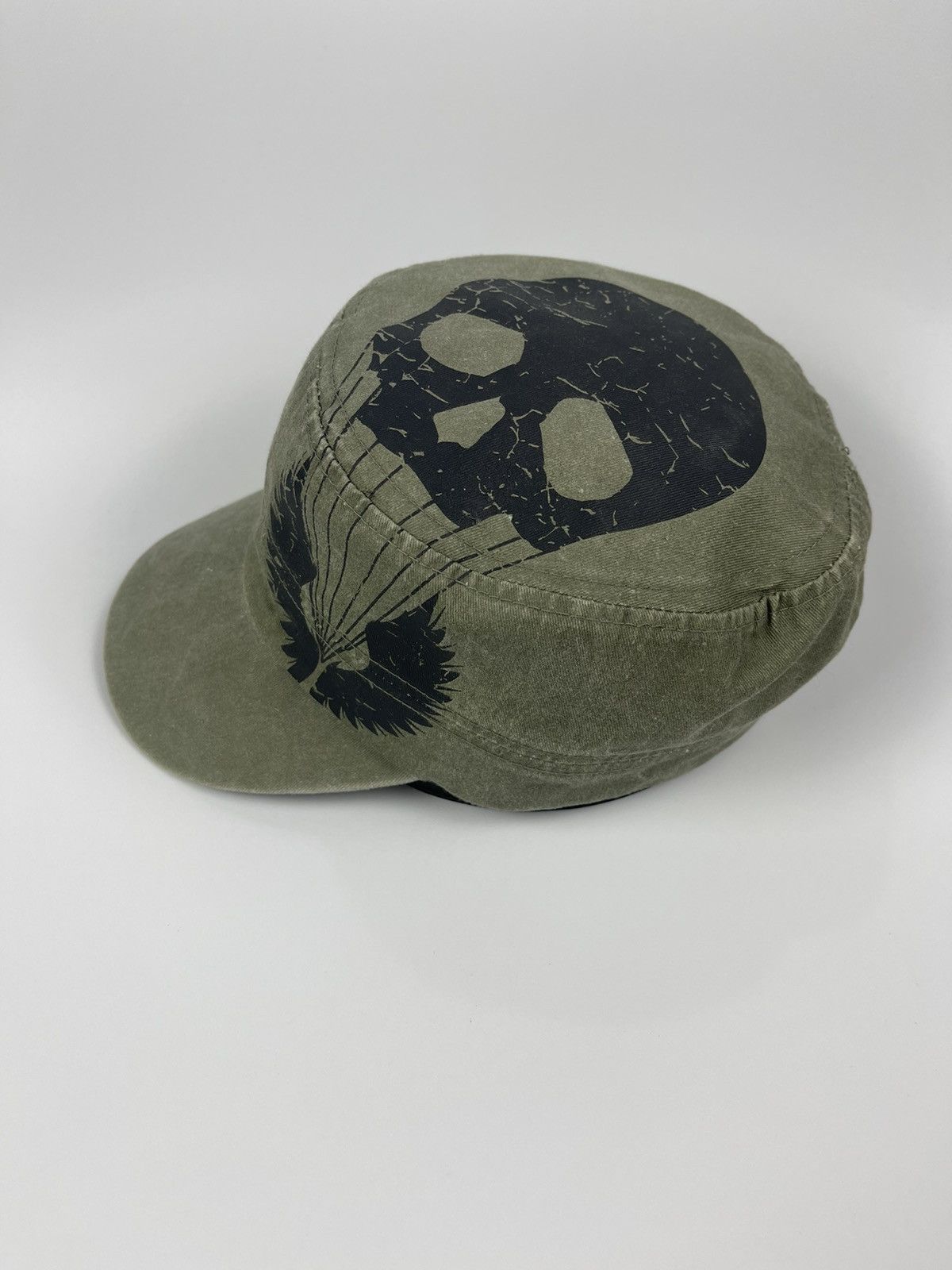 If Six Was Nine Skulls USAF Green Army Hat Size ONE SIZE - 5 Thumbnail