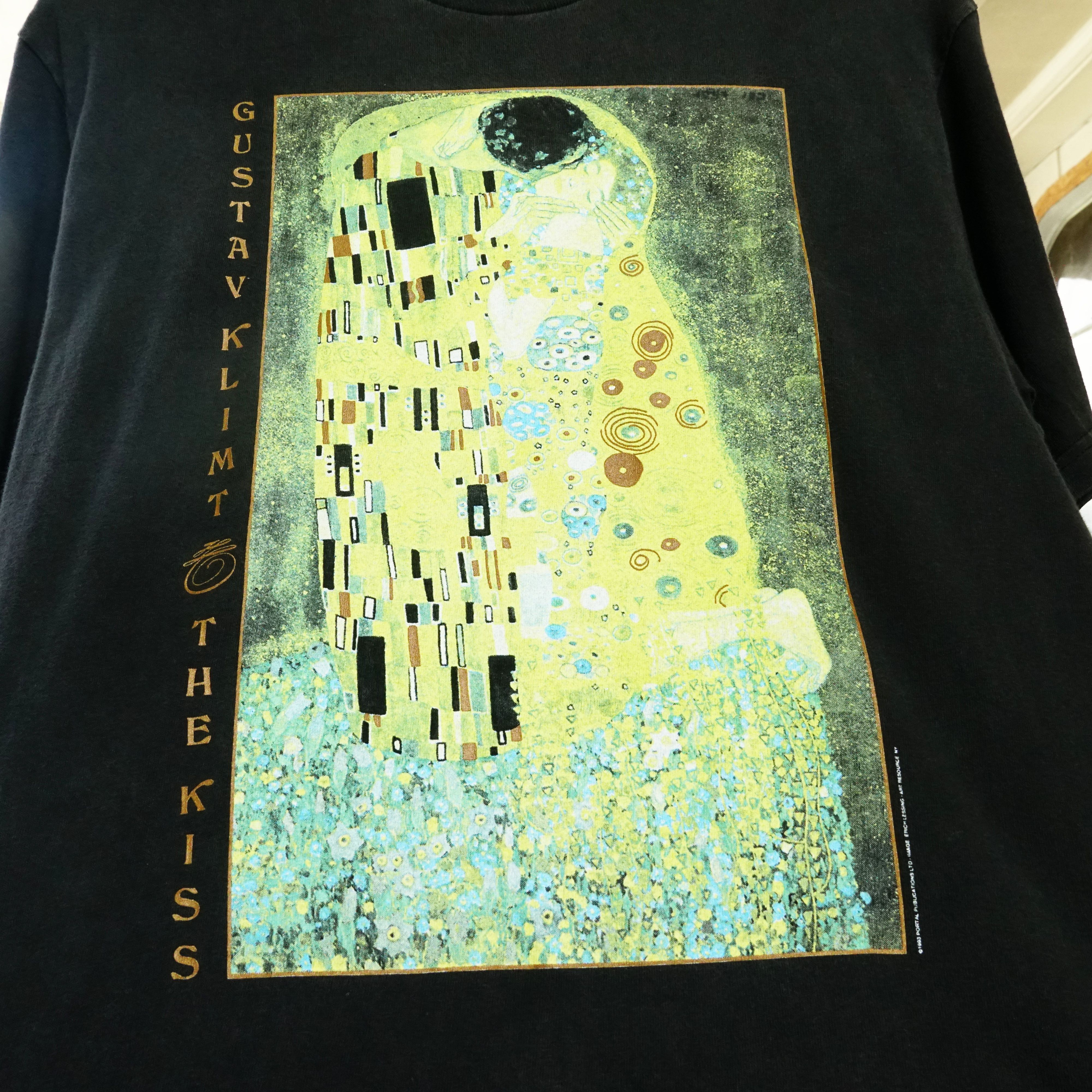 Vintage VTG The Kiss Gustav Klimt 90s Art Tee Shirt Size US S / EU 44-46 / 1 - 2 Thumbnail