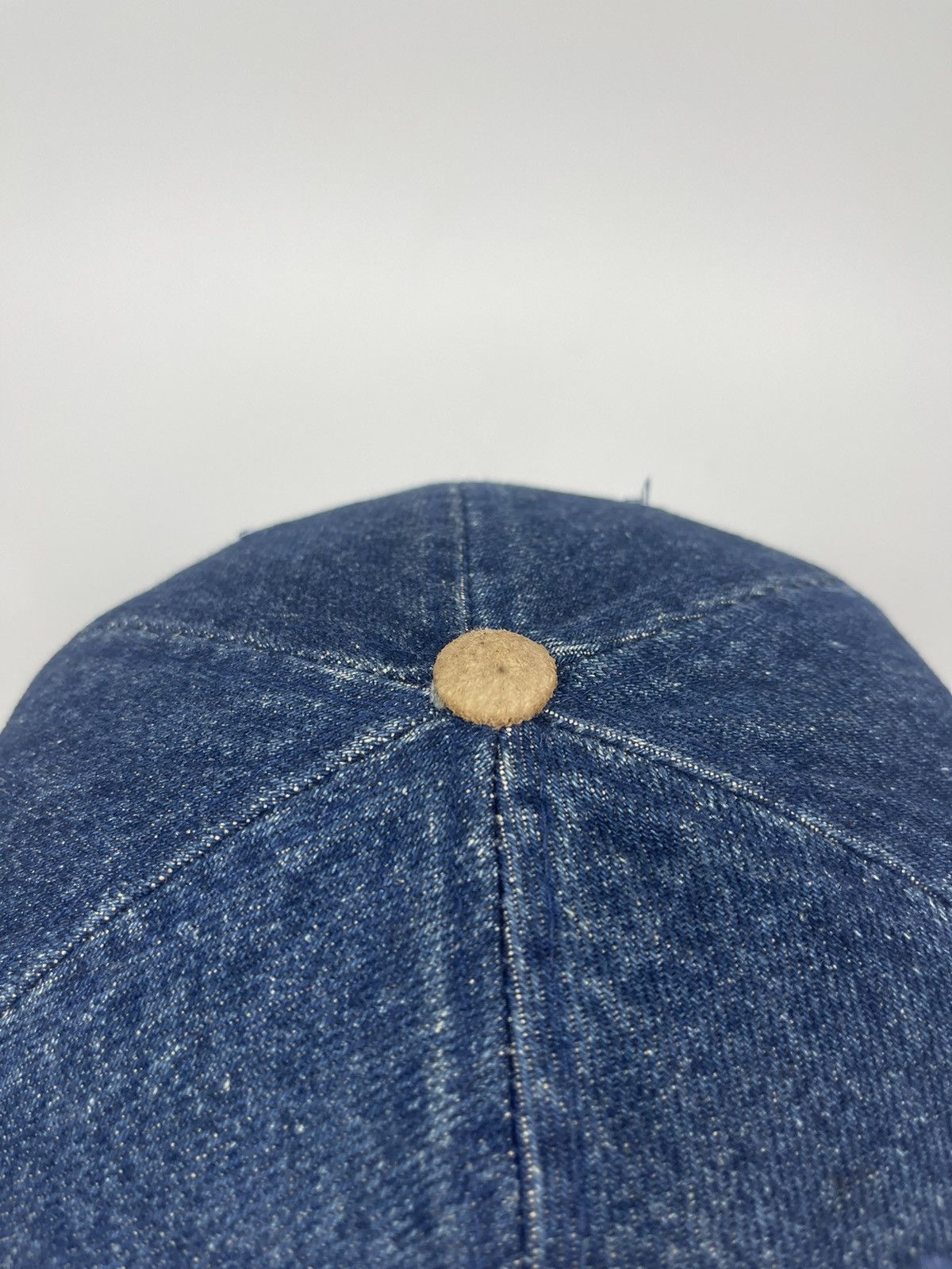 Vintage Vintage Secteur Caniapiscan denim & leather hat Size ONE SIZE - 8 Thumbnail