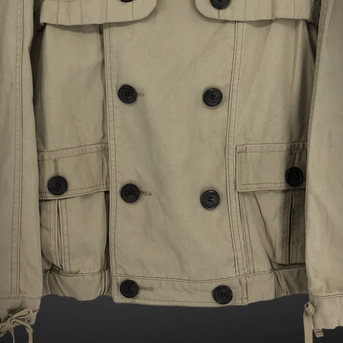 Issey Miyake Ne-net Double Breasted Peacoat Jacket Size US M / EU 48-50 / 2 - 3 Thumbnail