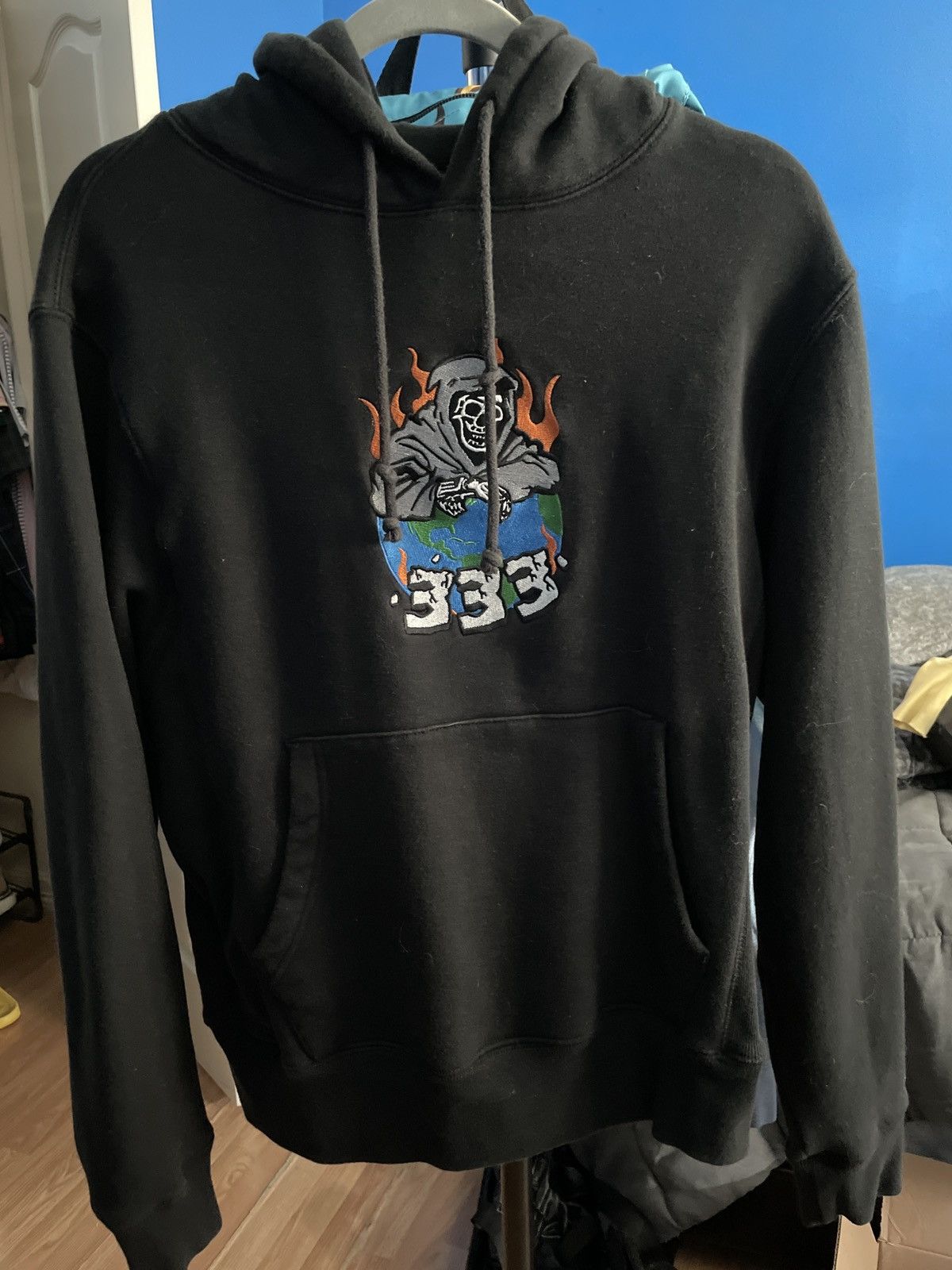 Half Evil 333 Half Evil x WWY Embroidered Logo Hoodie | Grailed