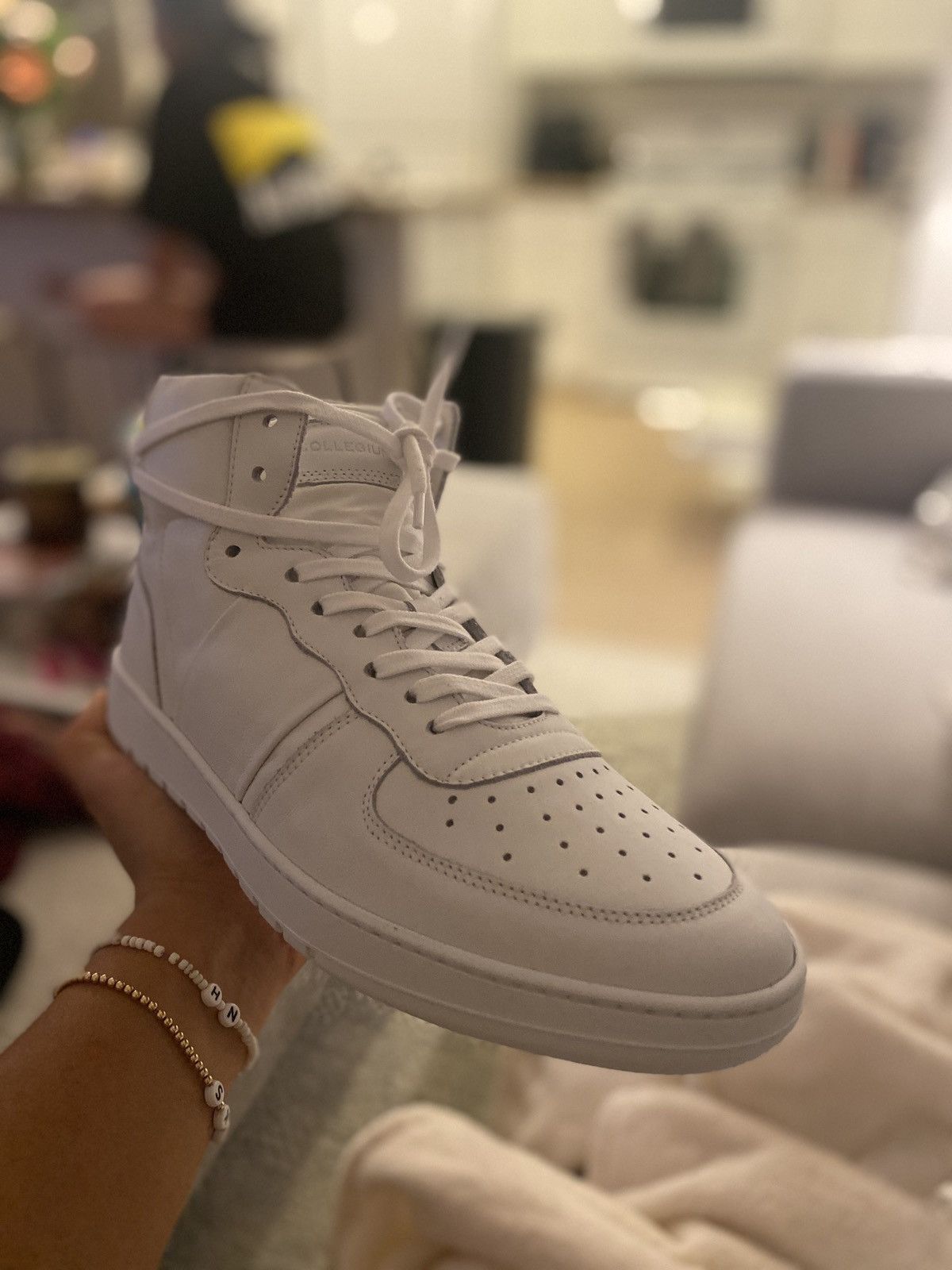 image of Collegium Pillar Destroyer White Shoes, Men's (Size 9)