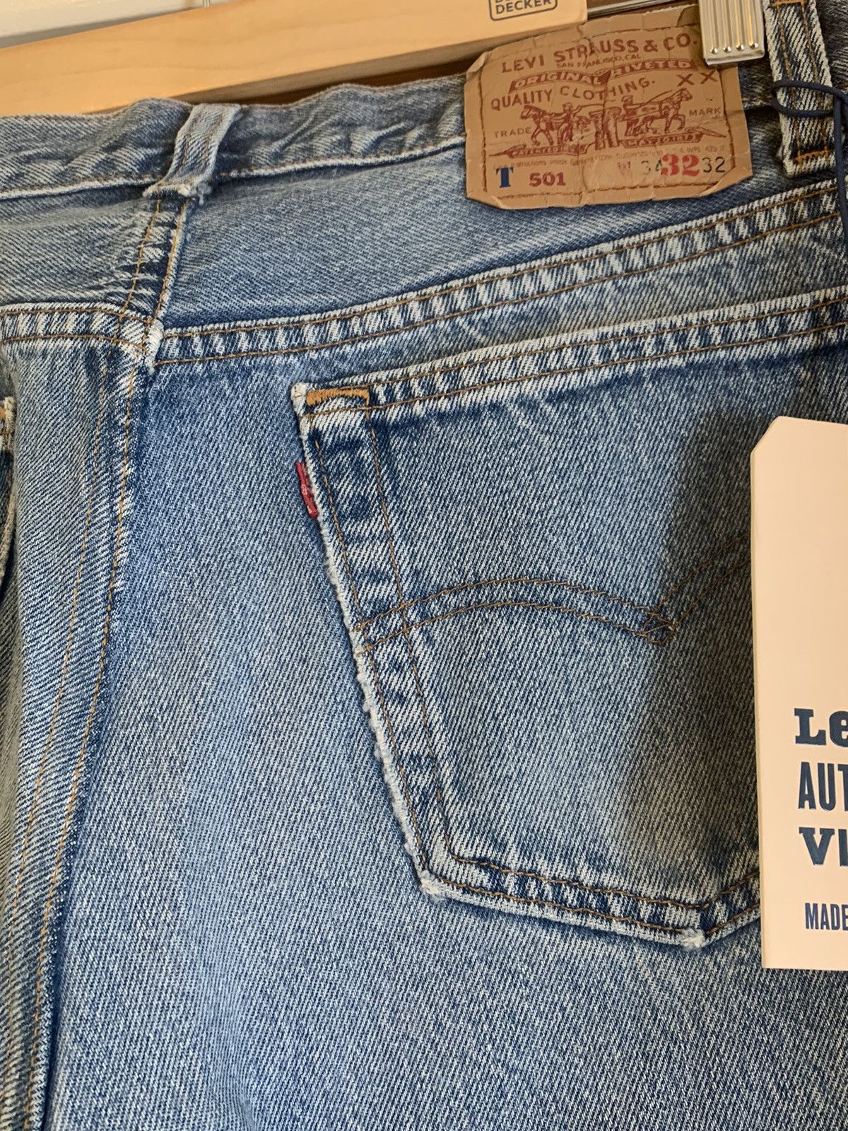 Levi's × Levi's Vintage Clothing × Vintage *RARE* New Vintage 1of1 Levi’s USA-Made Restored Denim Jeans Size US 32 / EU 48 - 8 Thumbnail