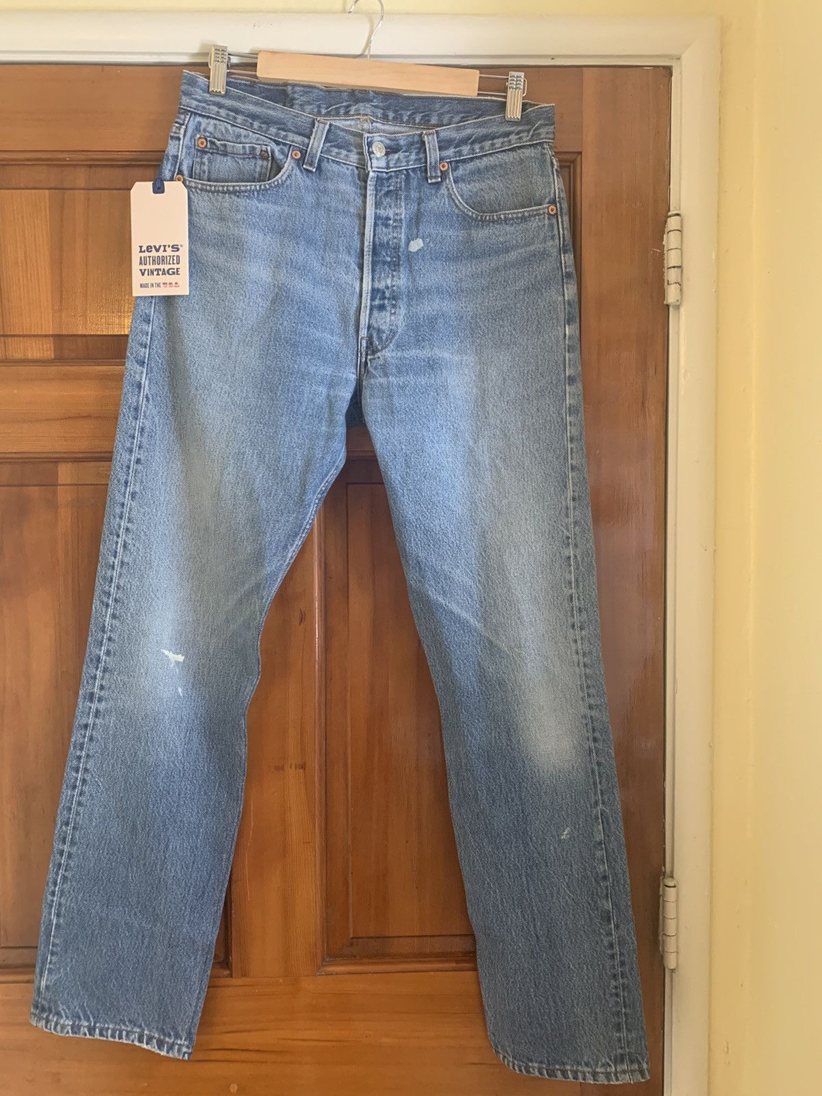 Levi's × Levi's Vintage Clothing × Vintage *RARE* New Vintage 1of1 Levi’s USA-Made Restored Denim Jeans Size US 32 / EU 48 - 1 Thumbnail