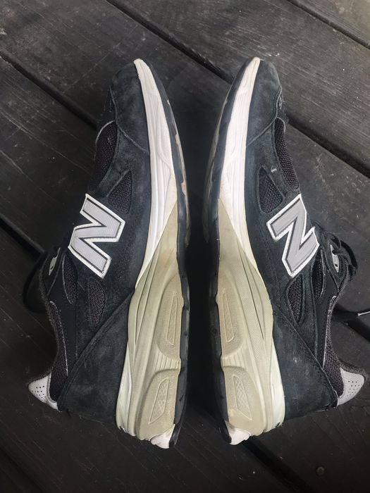 New Balance NEW BALANCE 990 BLACK MESH SUEDE USA MADE RUNNING SHOES