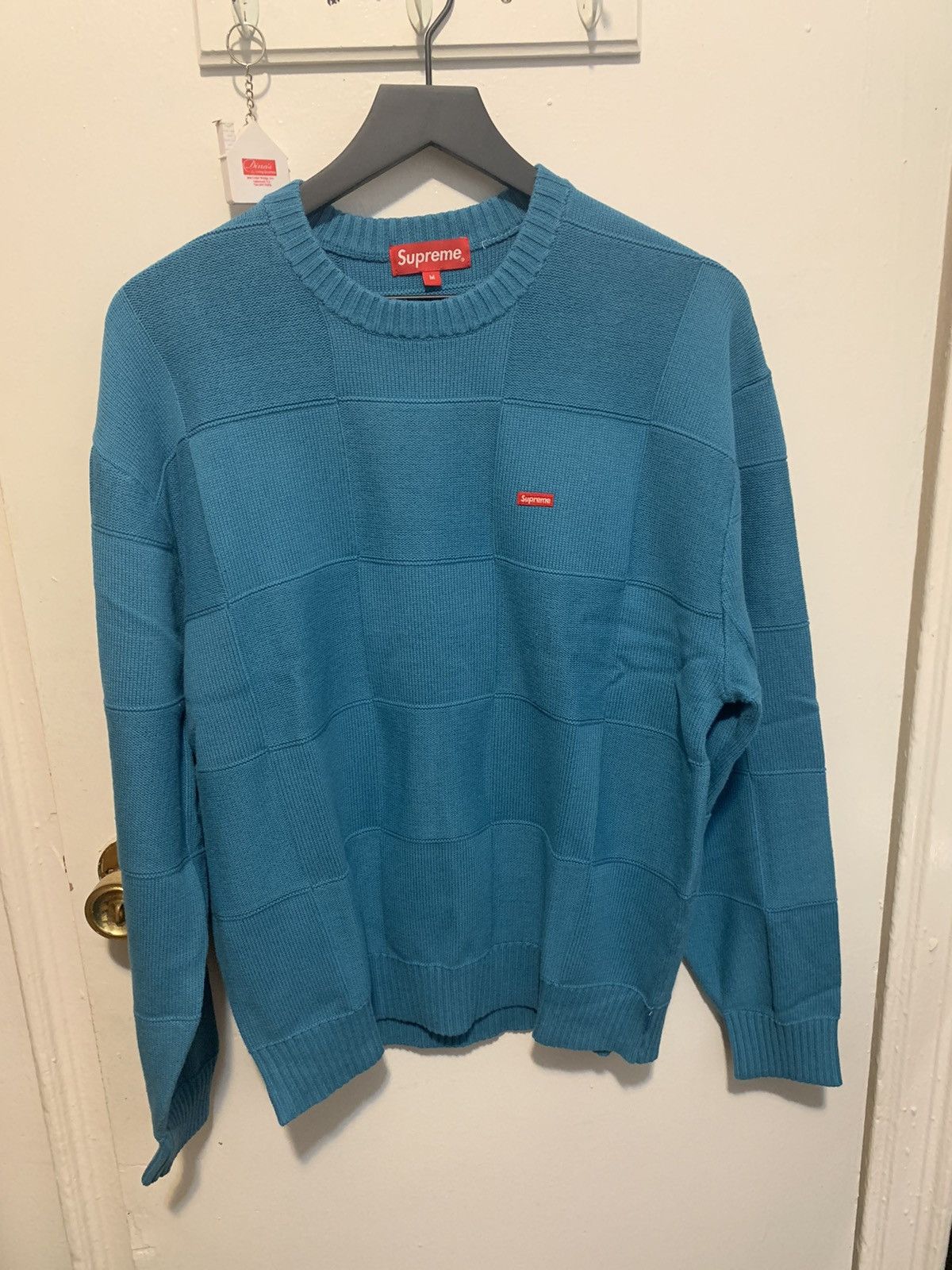 Supreme Tonal Checkerboard Small Box Logo Sweater | Grailed