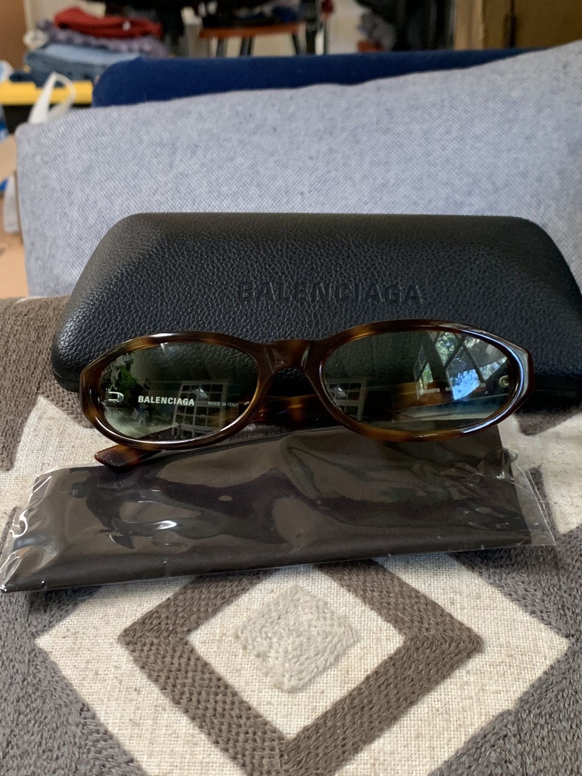 Balenciaga × Designer *RARE* New Balenciaga Paris Tortoise Shell Sunglasses Size ONE SIZE - 1 Thumbnail